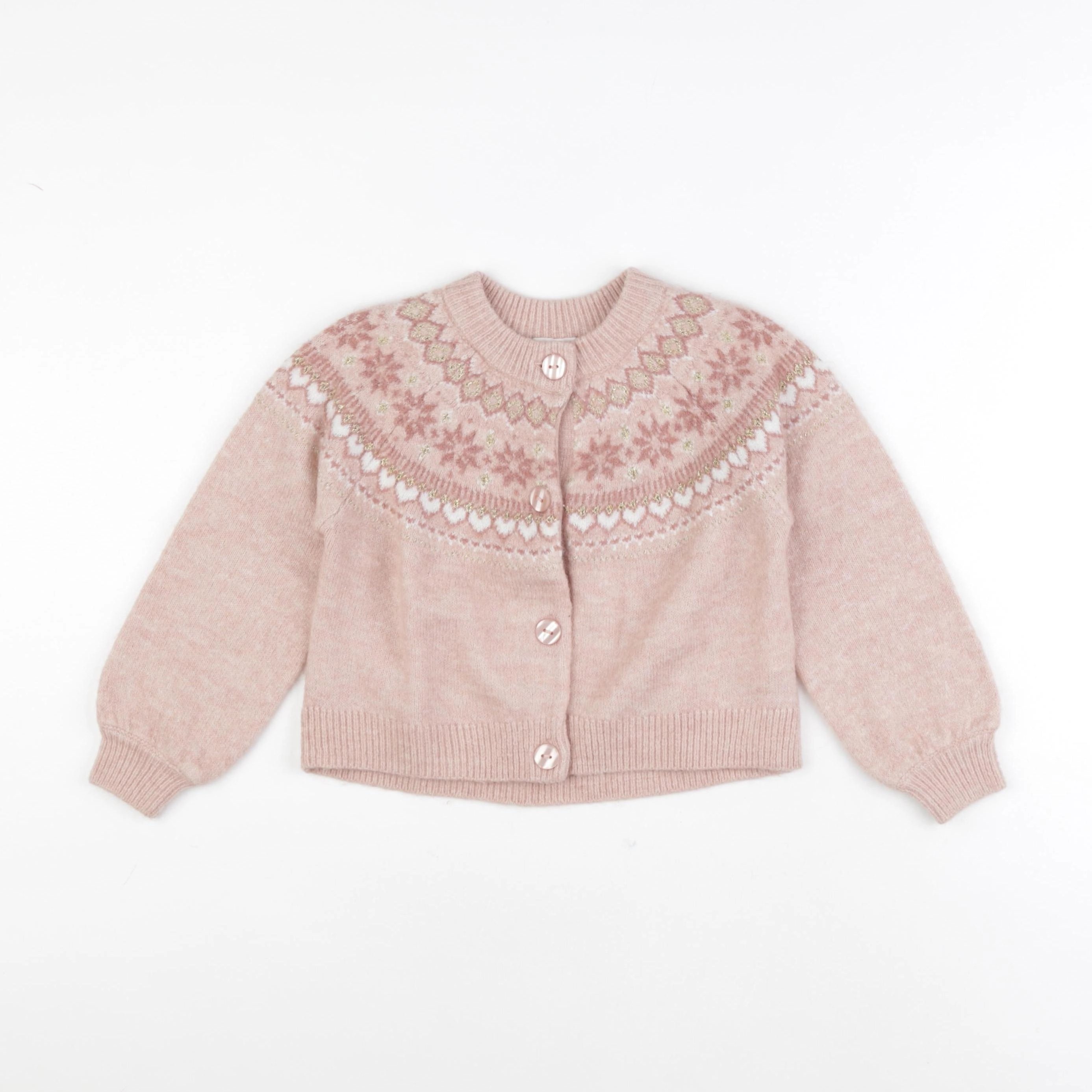 Vertbaudet - gilet rose - 5 ans