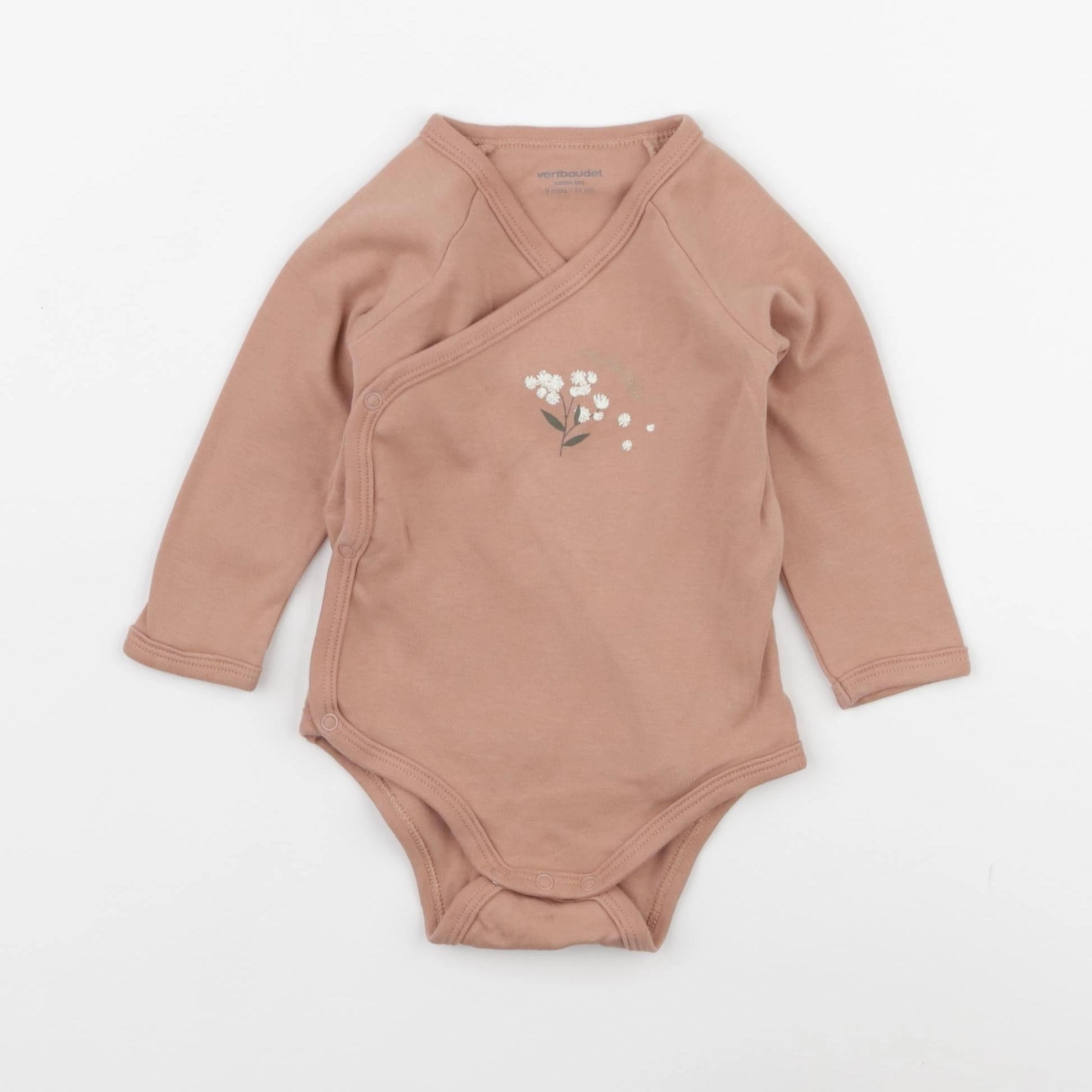 Vertbaudet - body marron - 9 mois