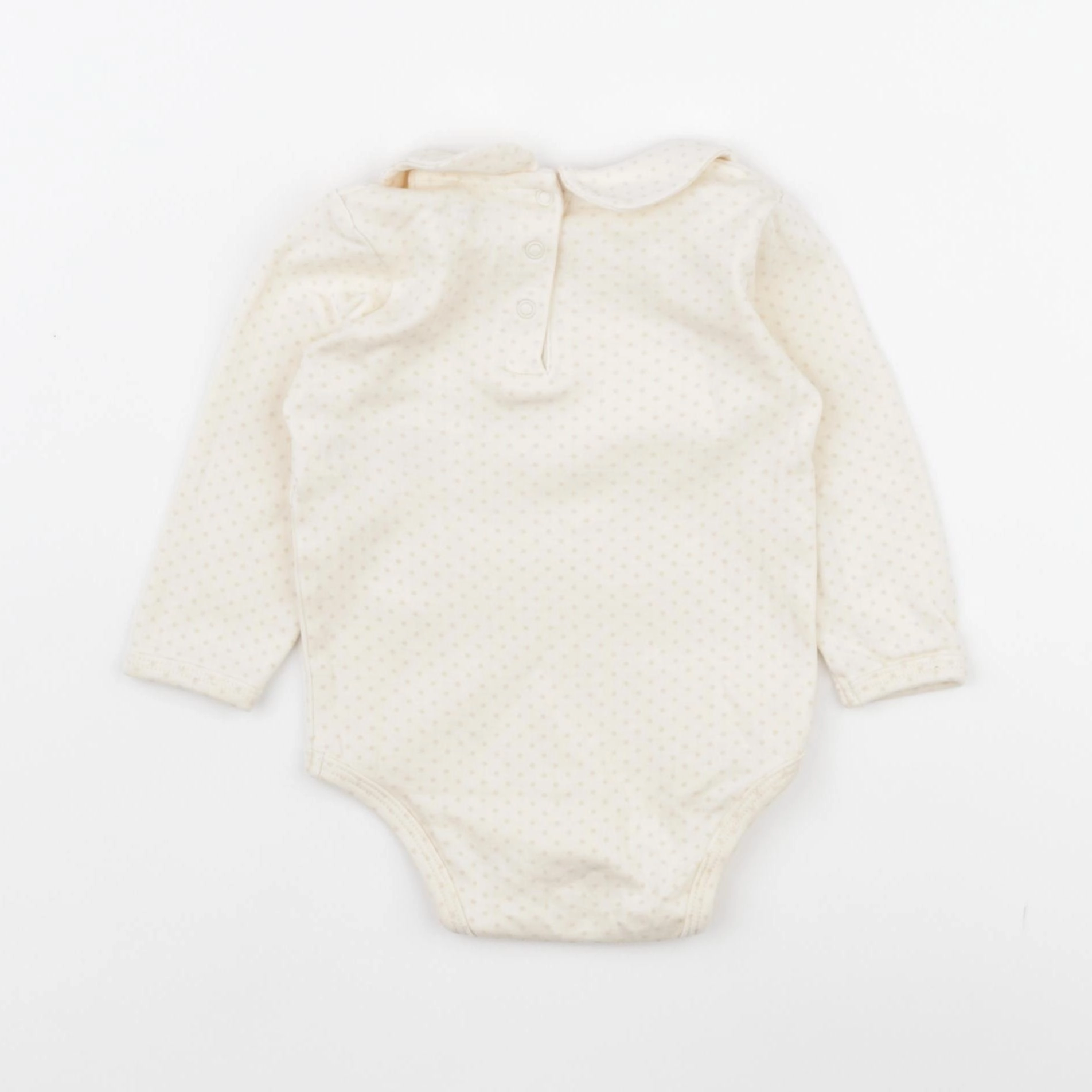 Vertbaudet - body à col beige - 9 mois