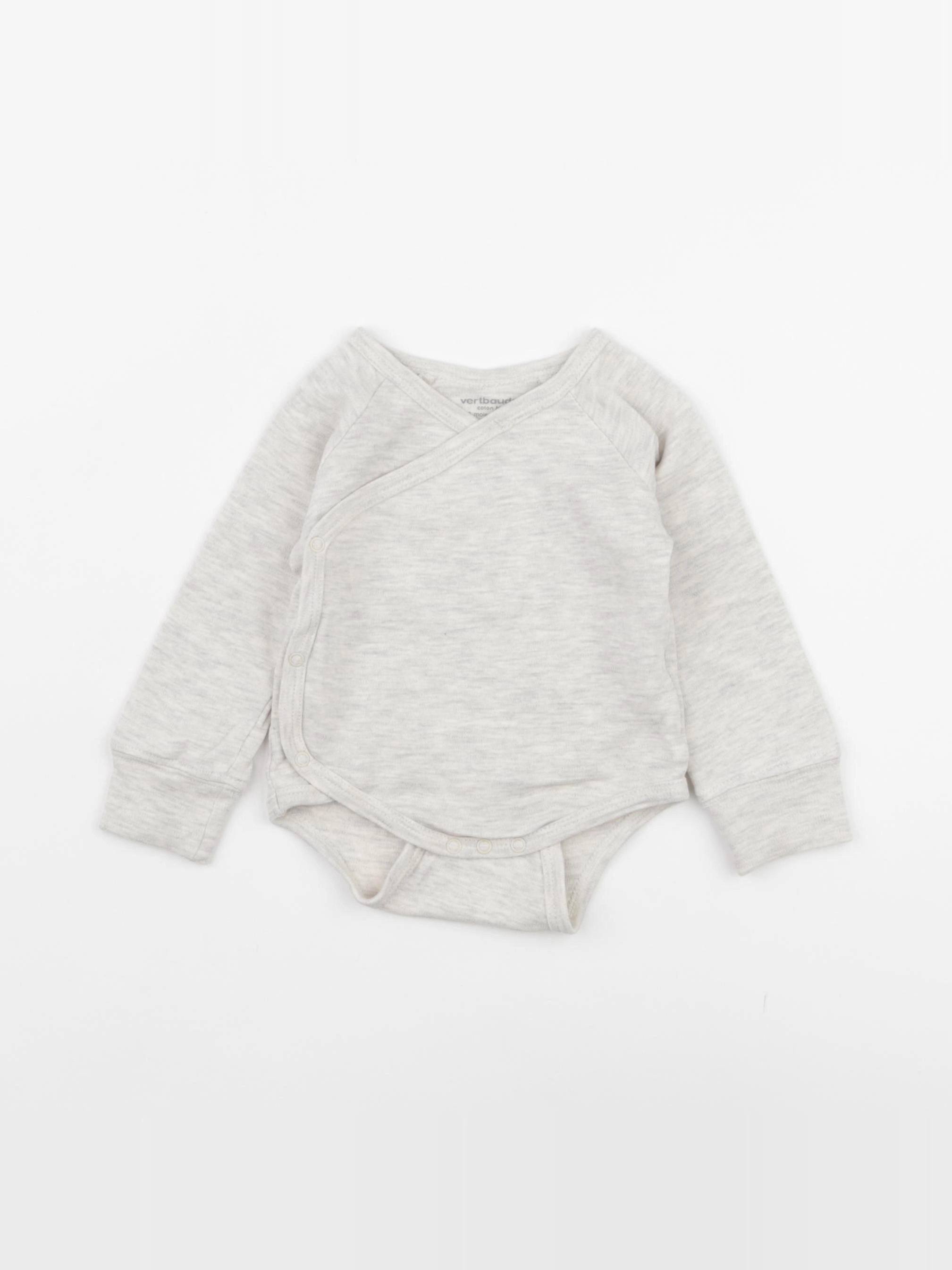 Vertbaudet - body gris - 6 mois