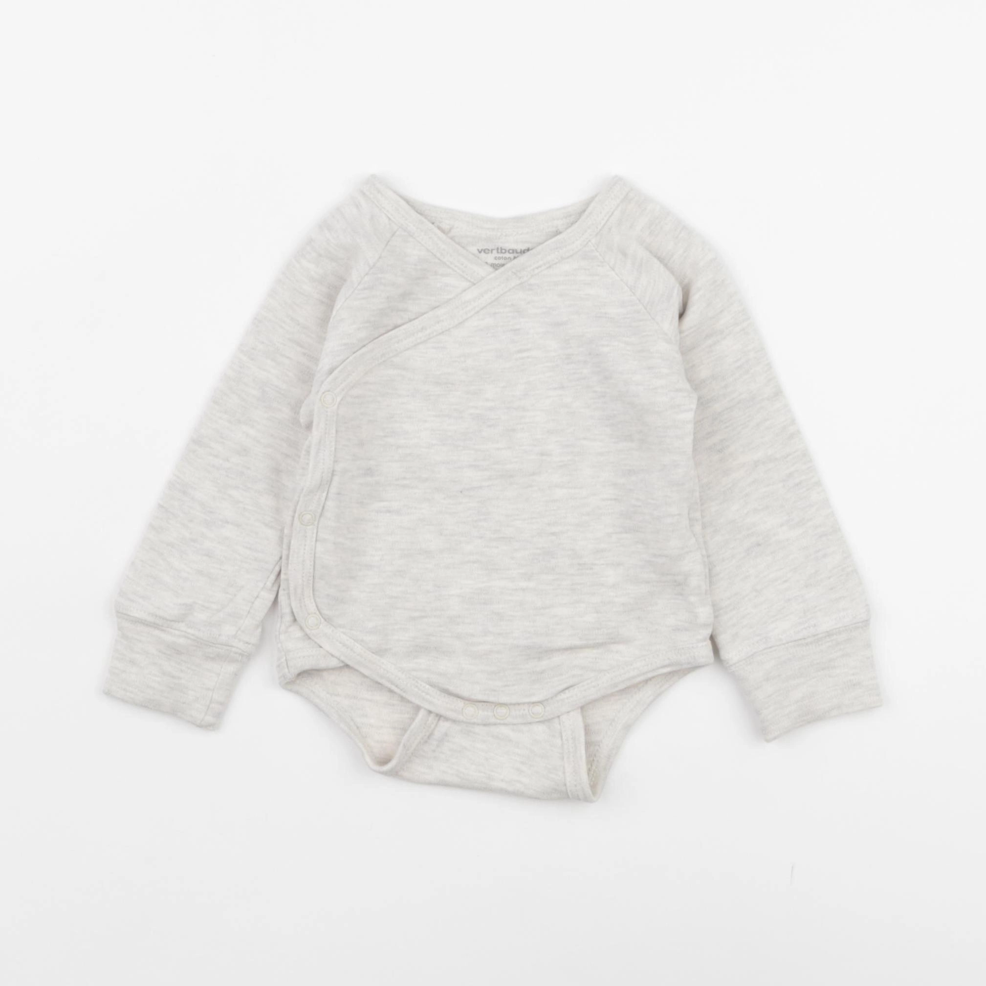 Vertbaudet - body gris - 6 mois