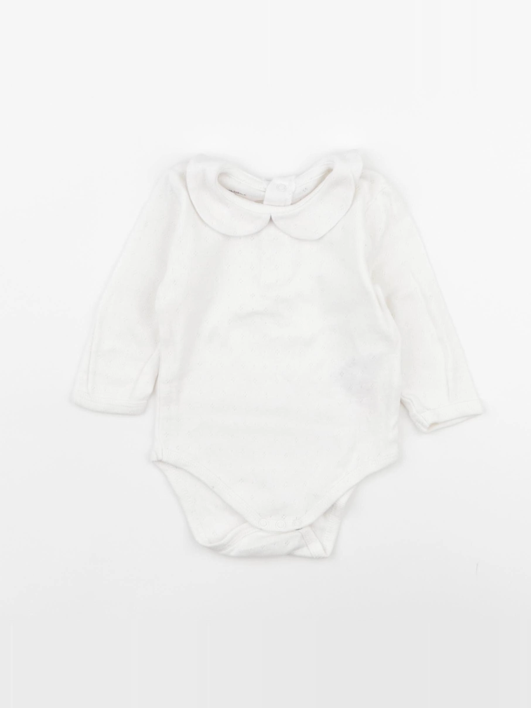 Vertbaudet - body à col beige - 6 mois