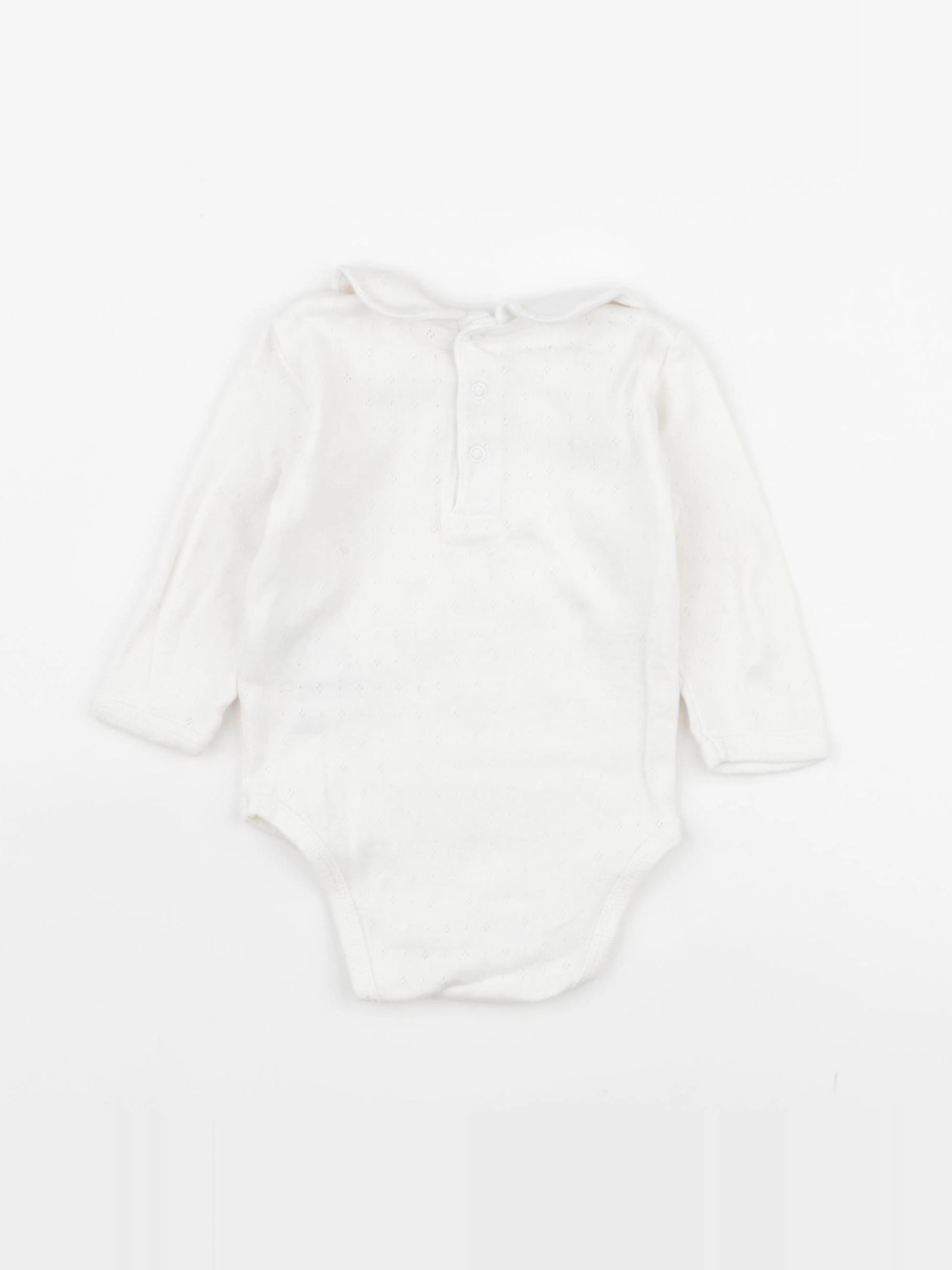 Vertbaudet - body à col beige - 6 mois
