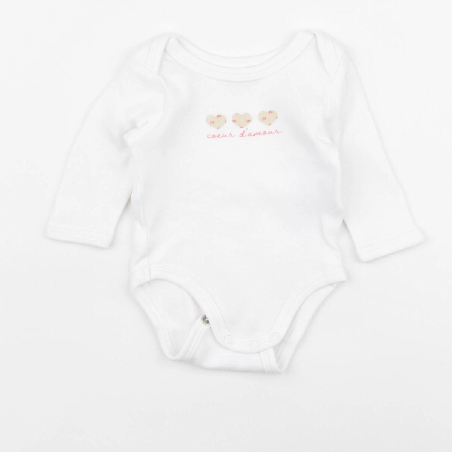 Vertbaudet - body blanc - 1 mois