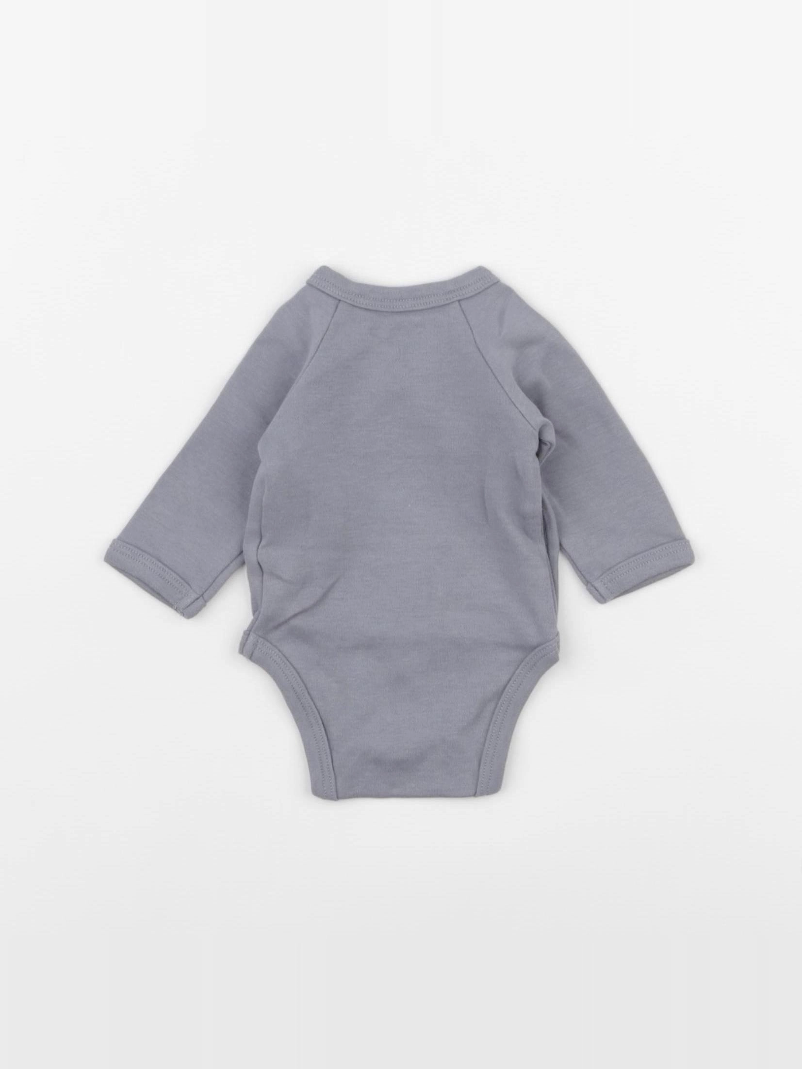 Vertbaudet - body gris - 0 mois