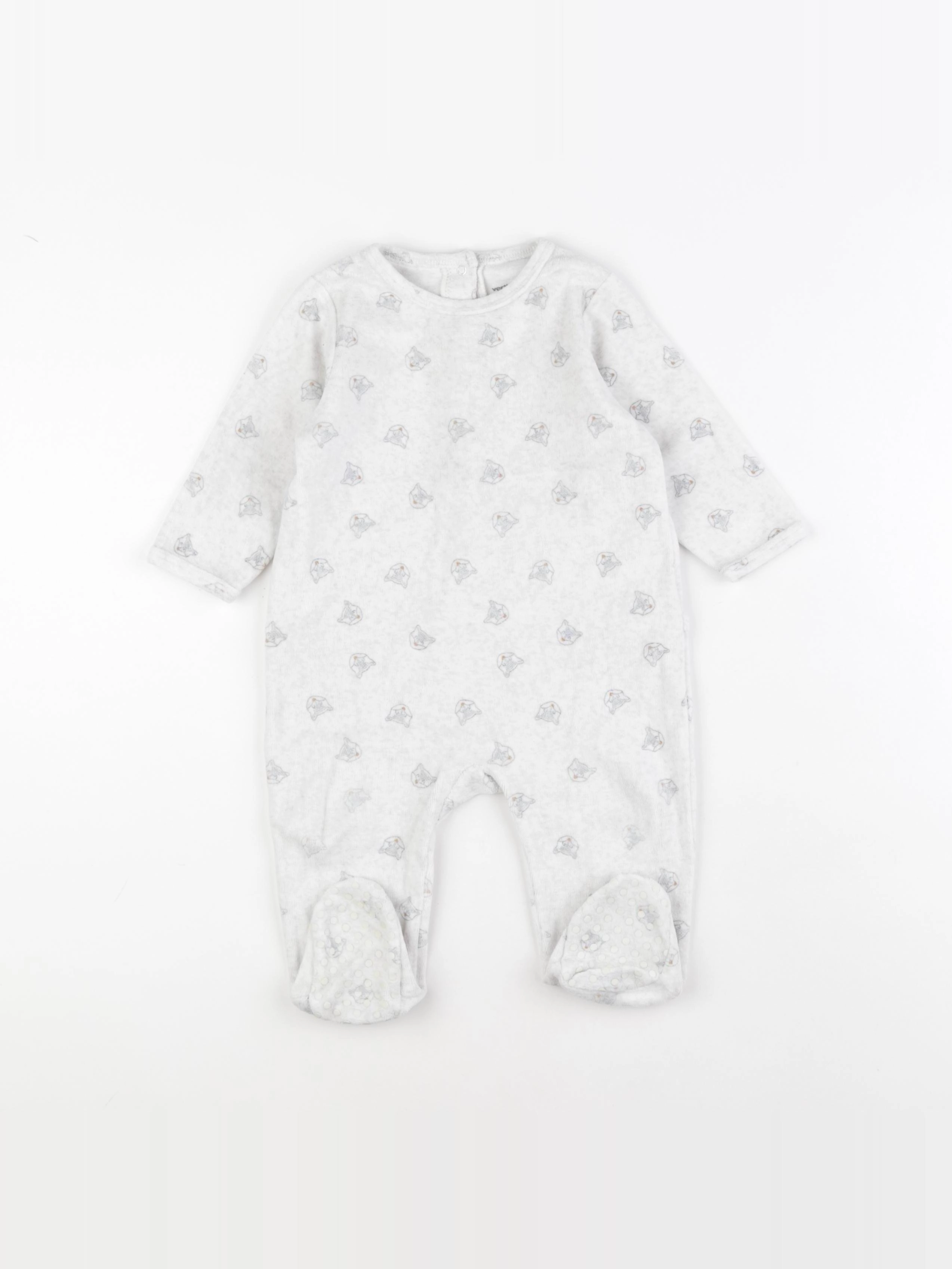 Vertbaudet - pyjama velours beige - 12 mois