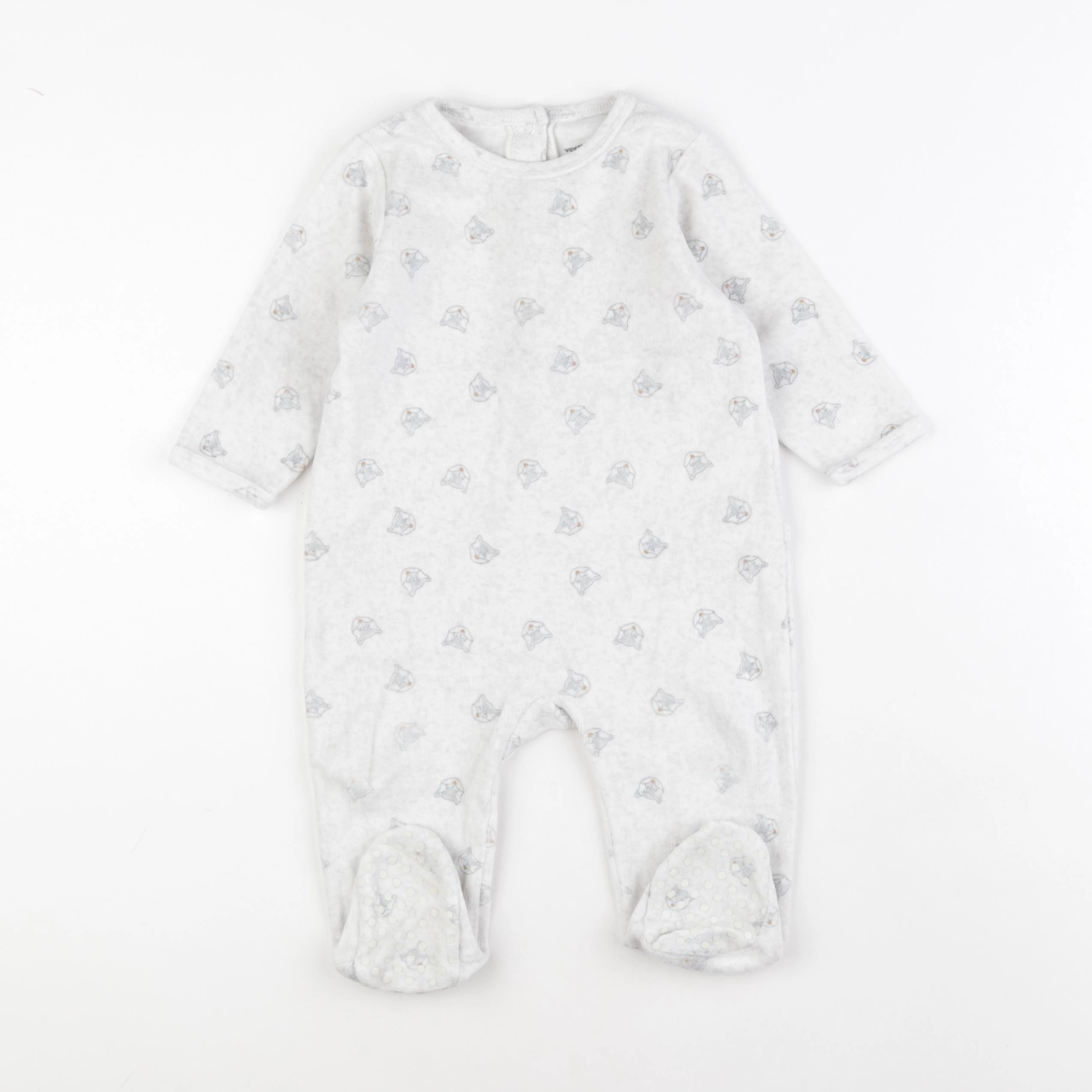 Vertbaudet - pyjama velours beige - 12 mois