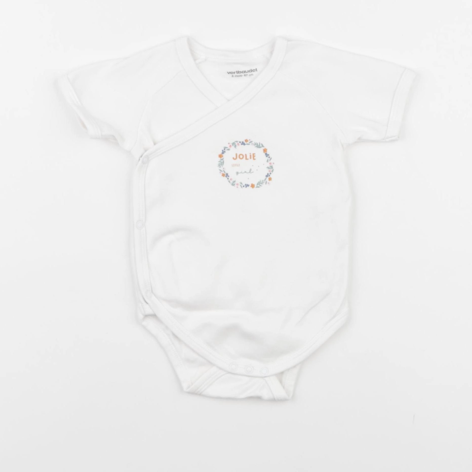 Vertbaudet - body blanc - 6 mois