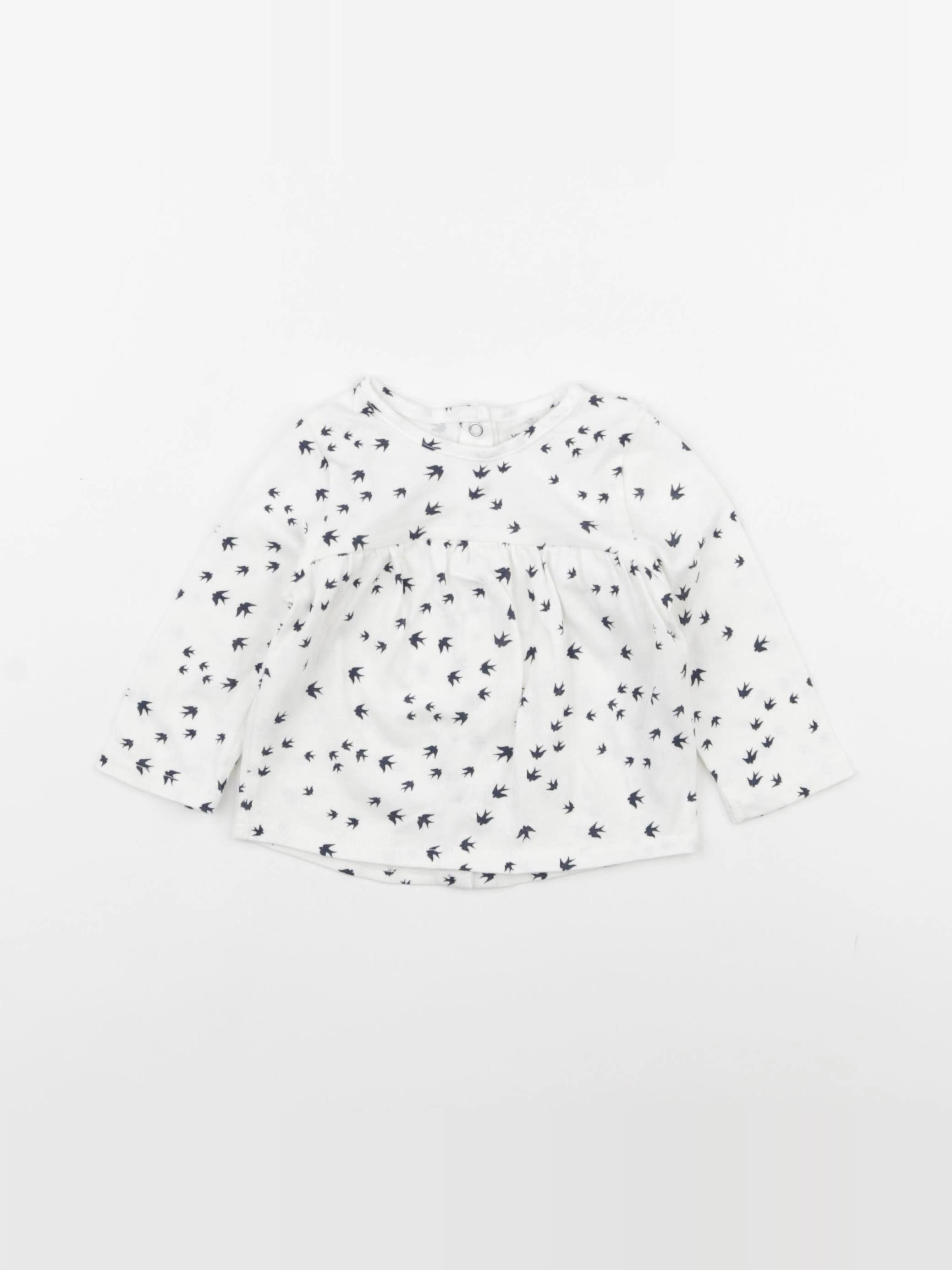 Vertbaudet - tee-shirt blanc - 3 mois