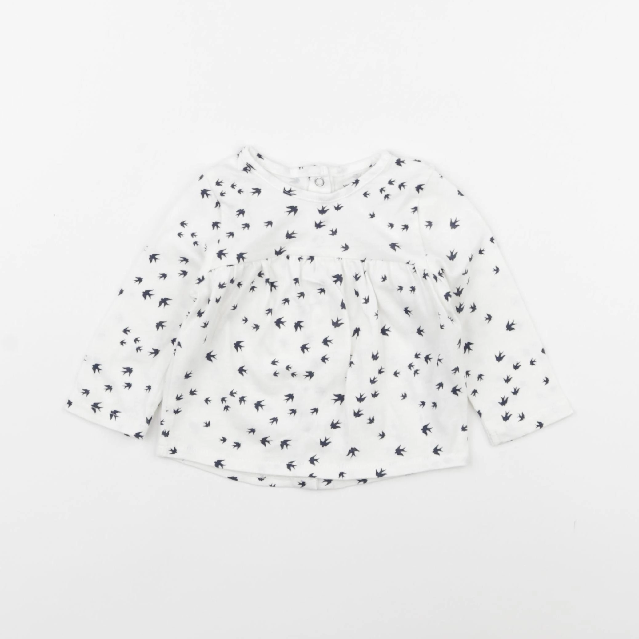 Vertbaudet - tee-shirt blanc - 3 mois