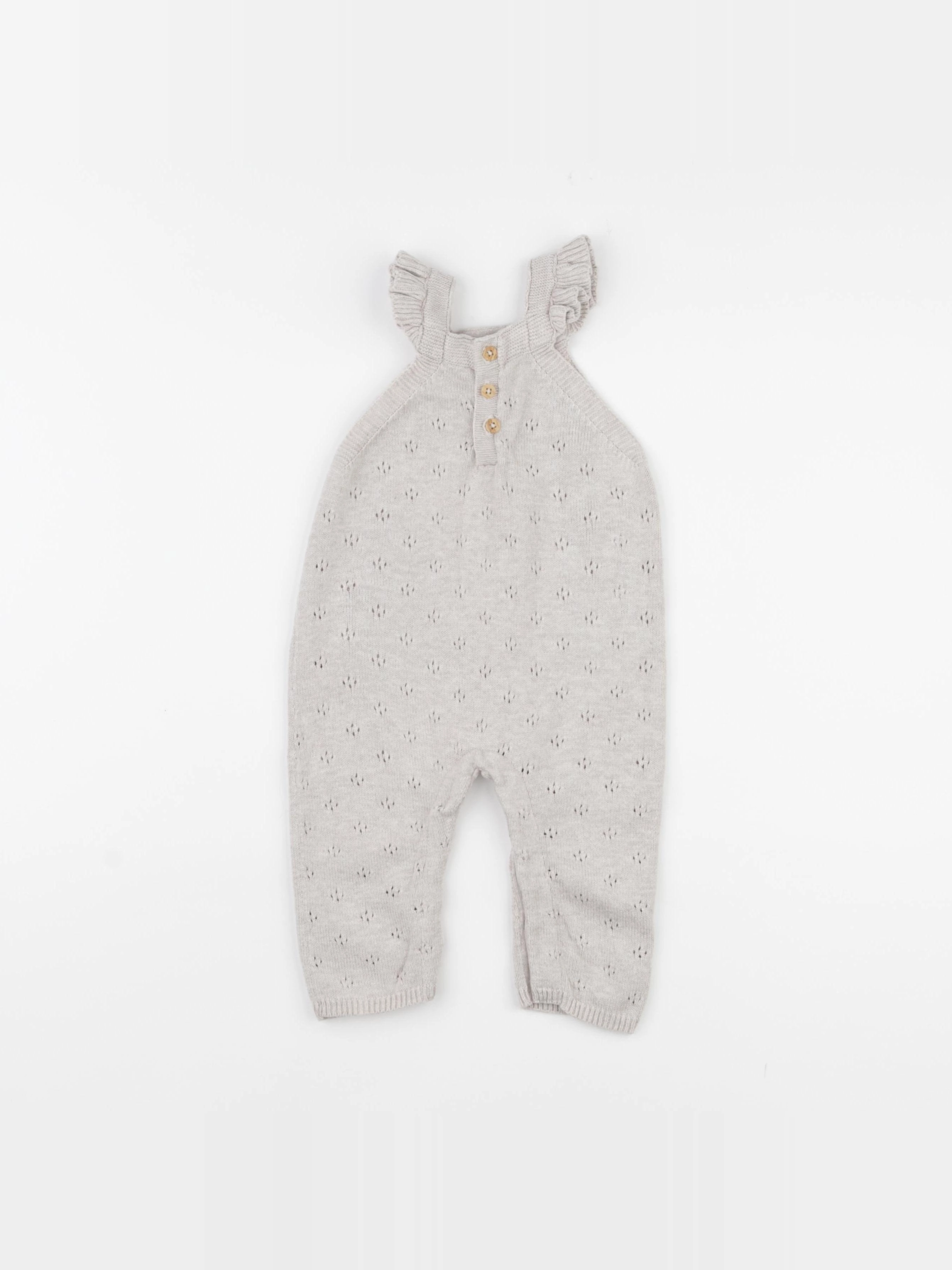 Vertbaudet - combinaison beige - 6 mois