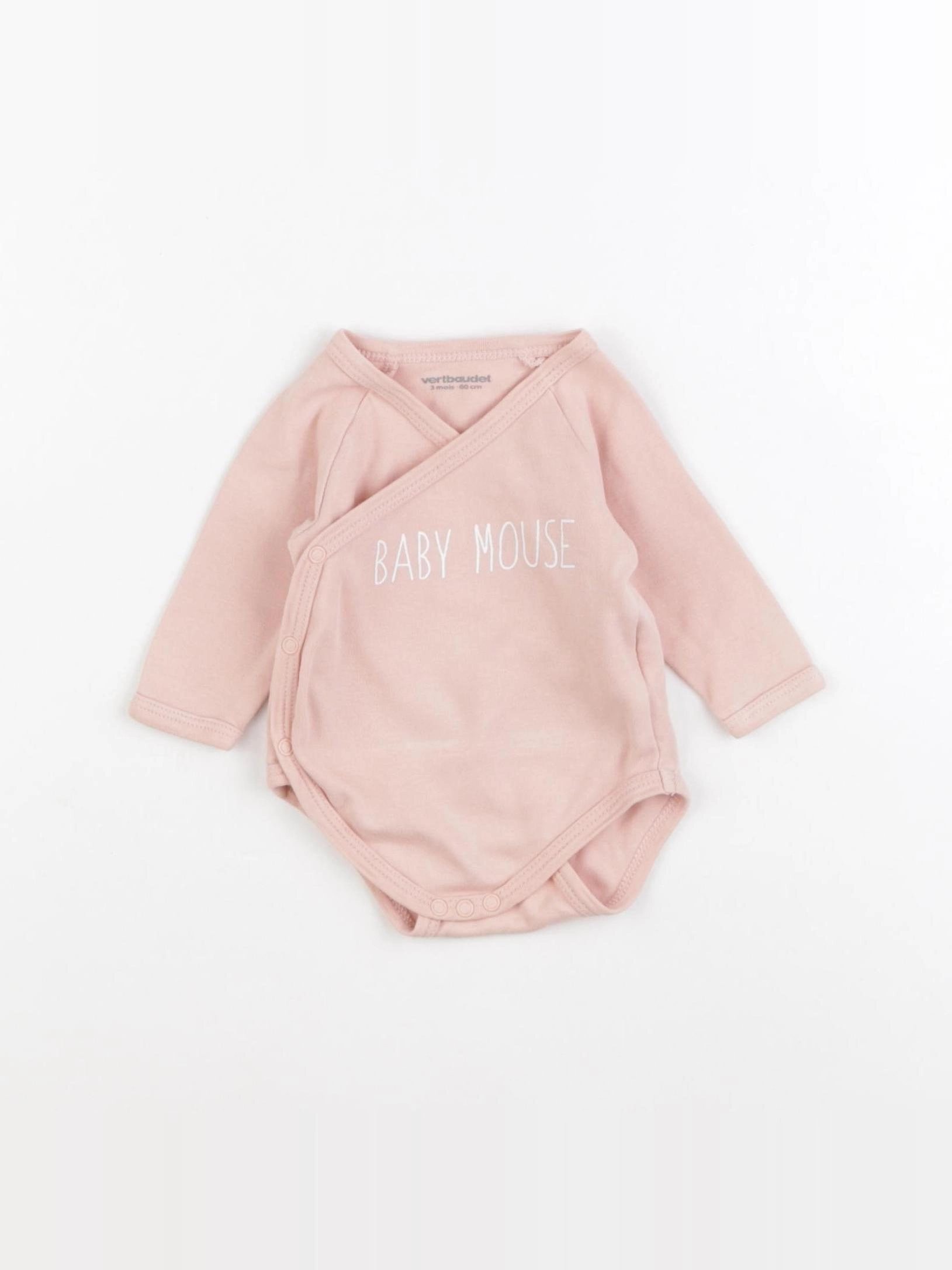 Vertbaudet - body rose - 3 mois