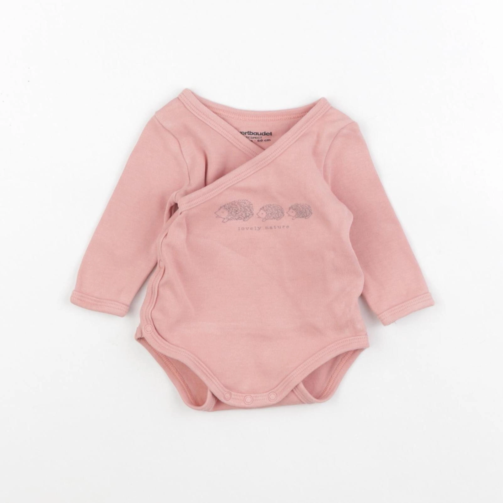 Vertbaudet - body rose - 3 mois