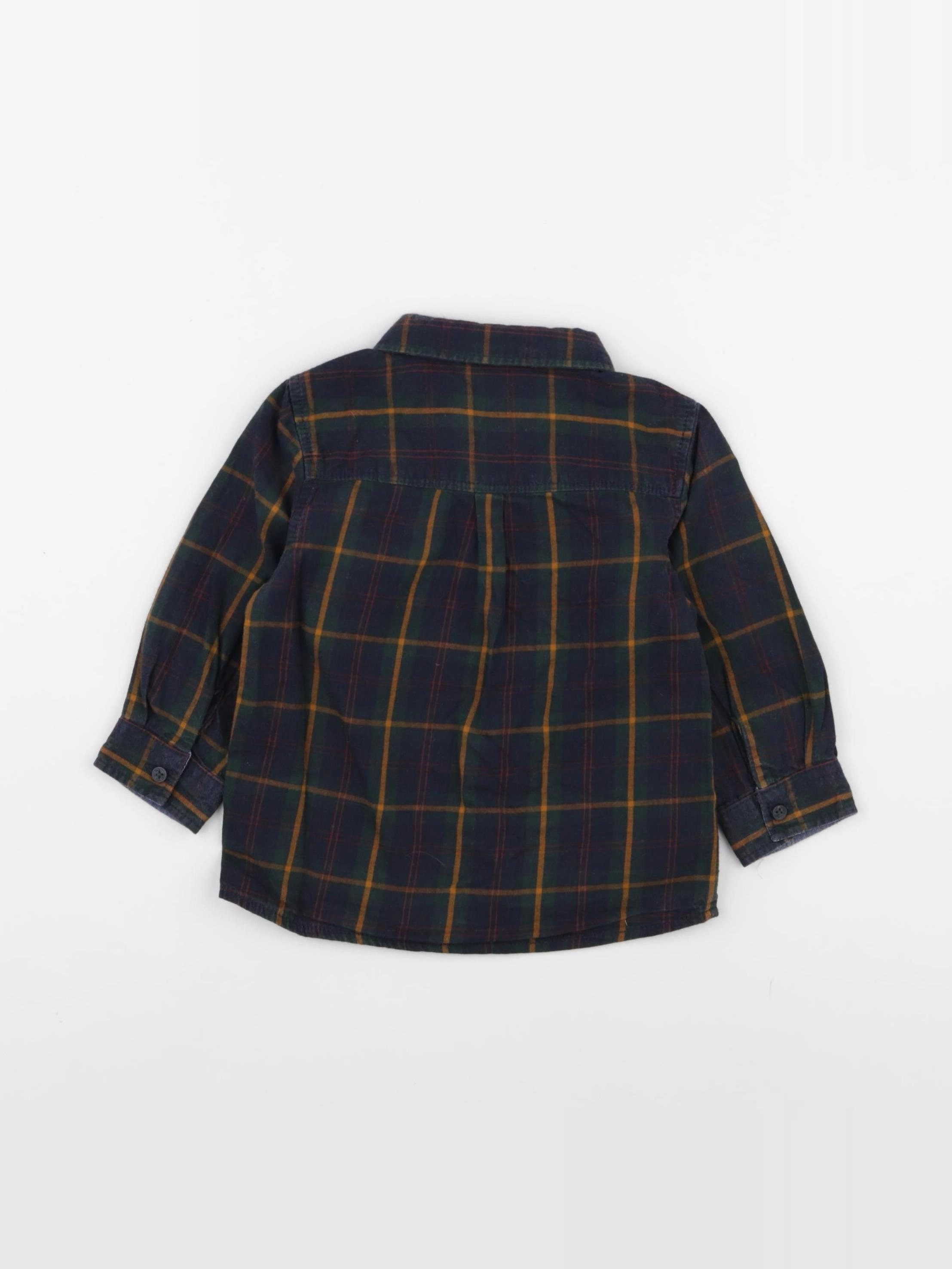 Tape à l'oeil - chemise bleu, vert - 18 mois