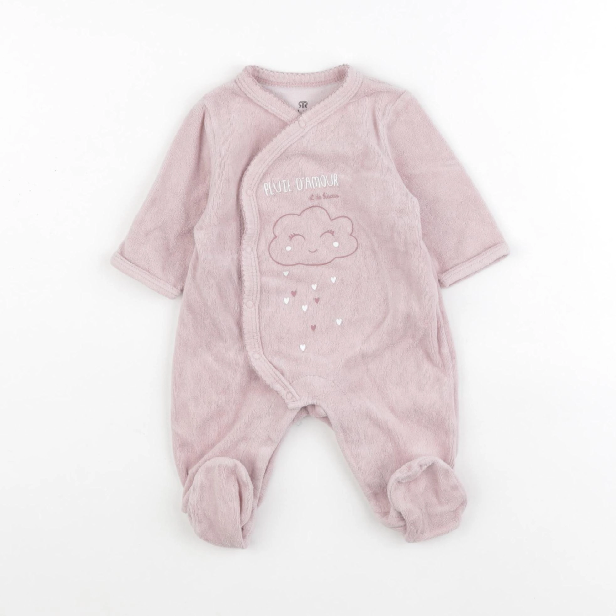 La Redoute - pyjama velours rose - 12 mois
