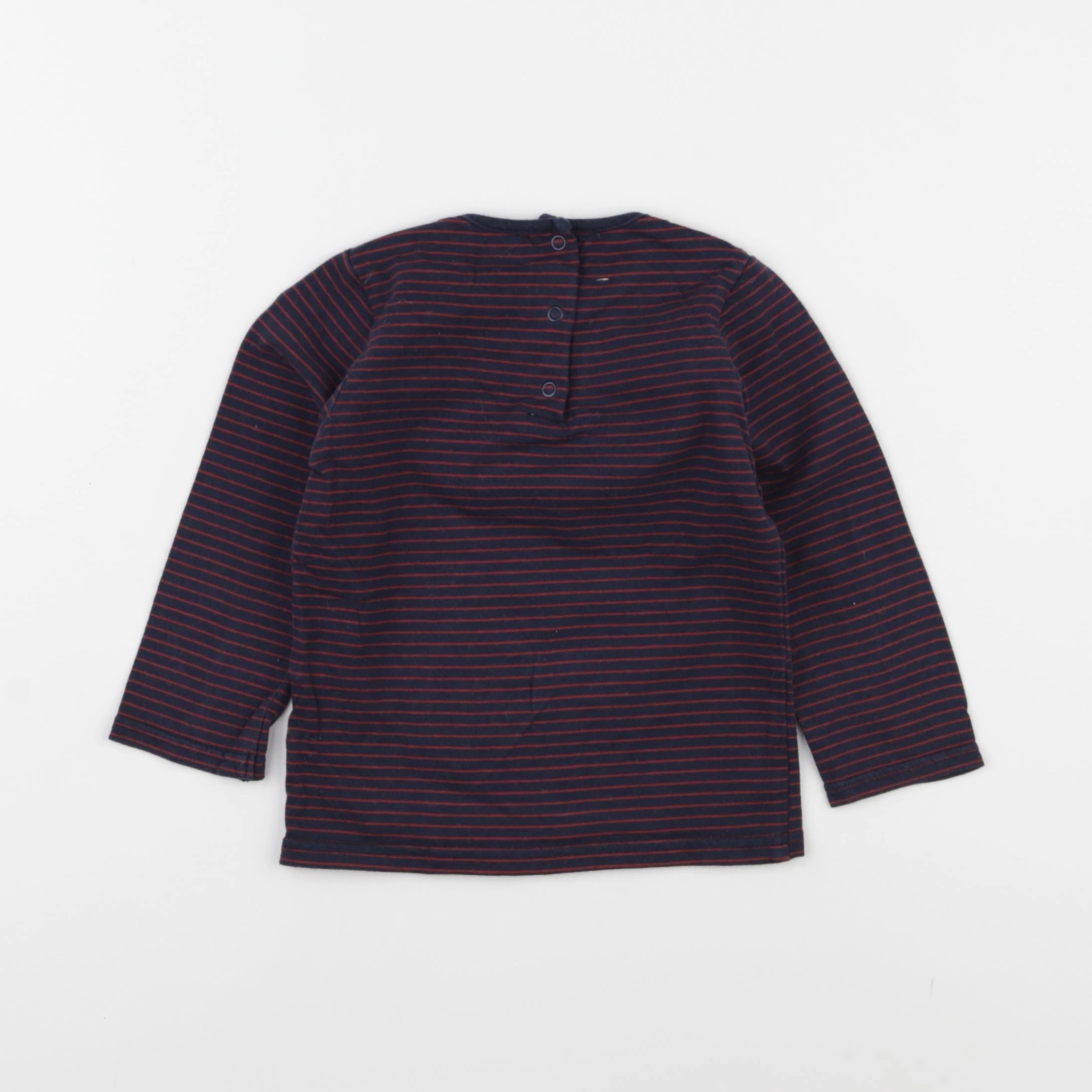 Vertbaudet - tee-shirt bleu, rouge - 24 mois