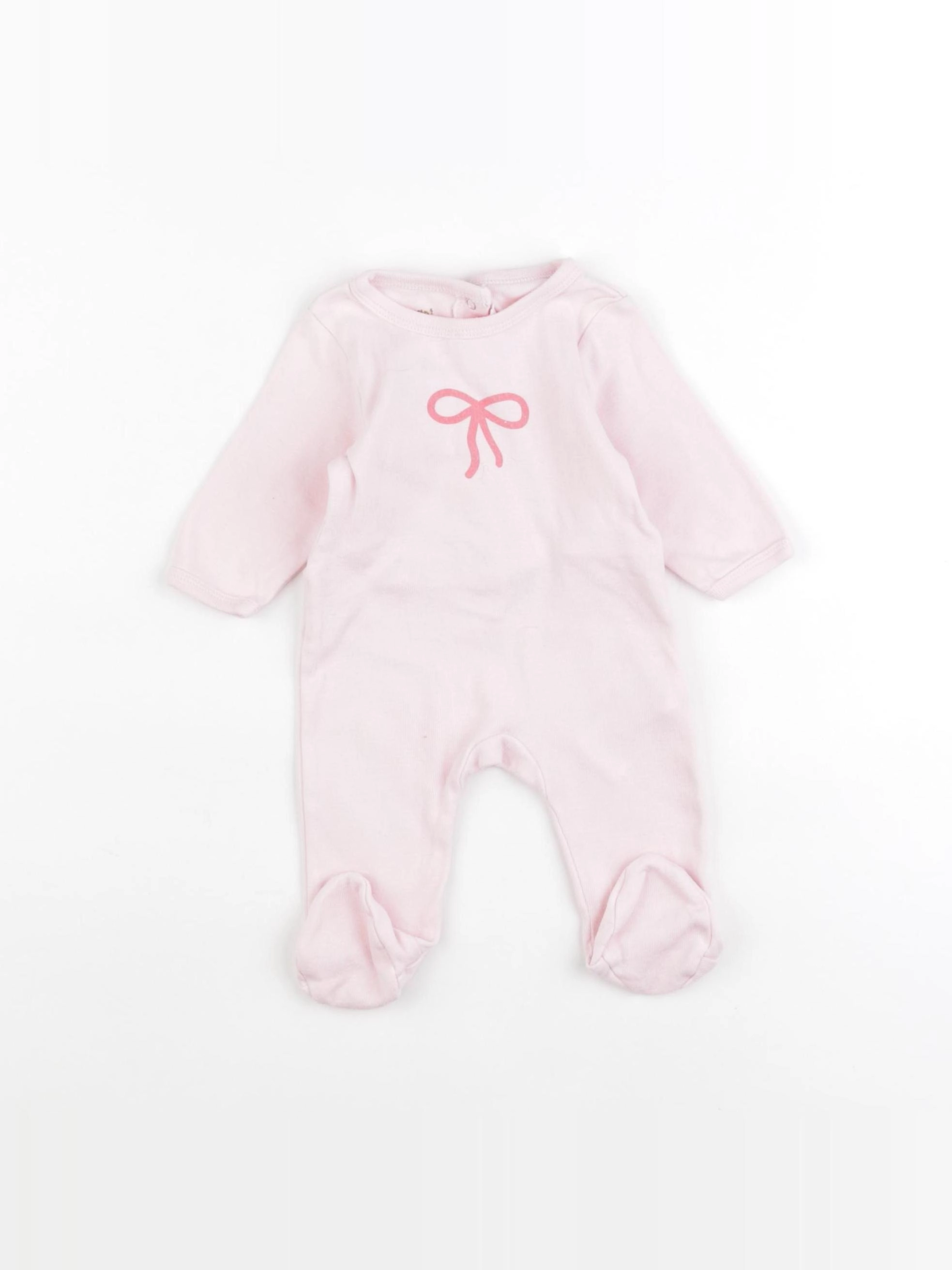 Vertbaudet - pyjama coton rose - 1 mois