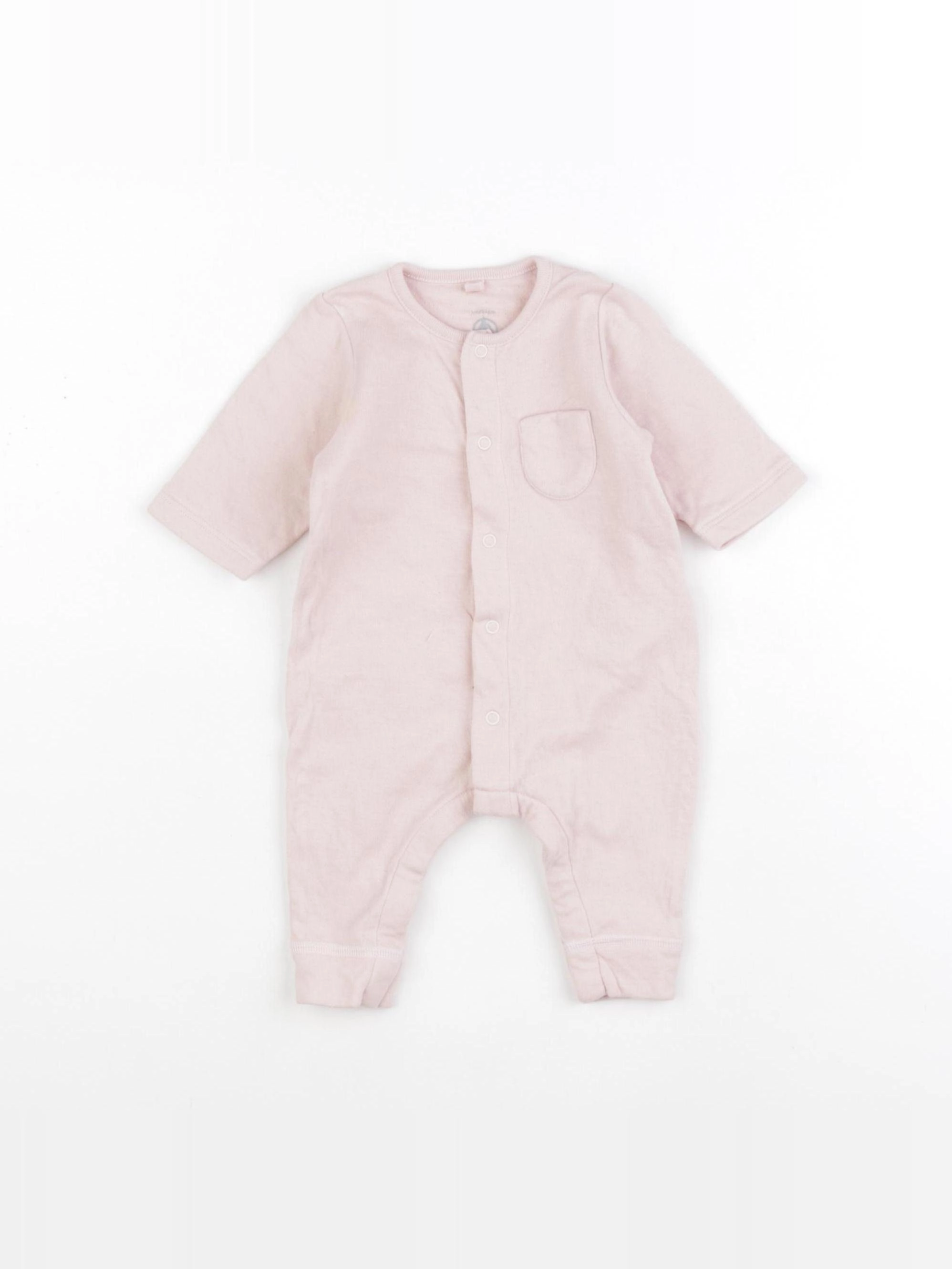 Petit Bateau - combinaison rose - 1 mois