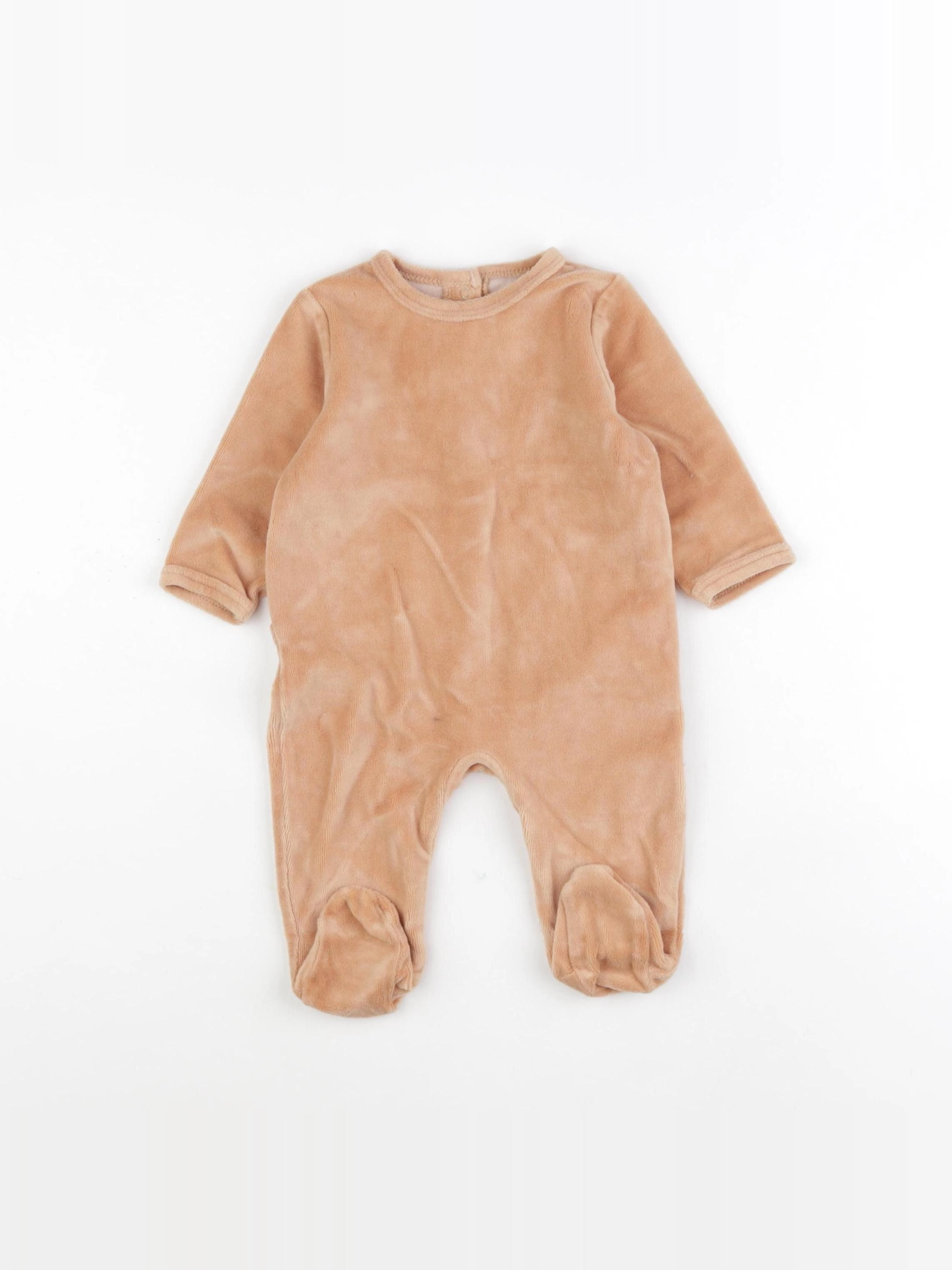 Vertbaudet - pyjama velours marron - 6 mois