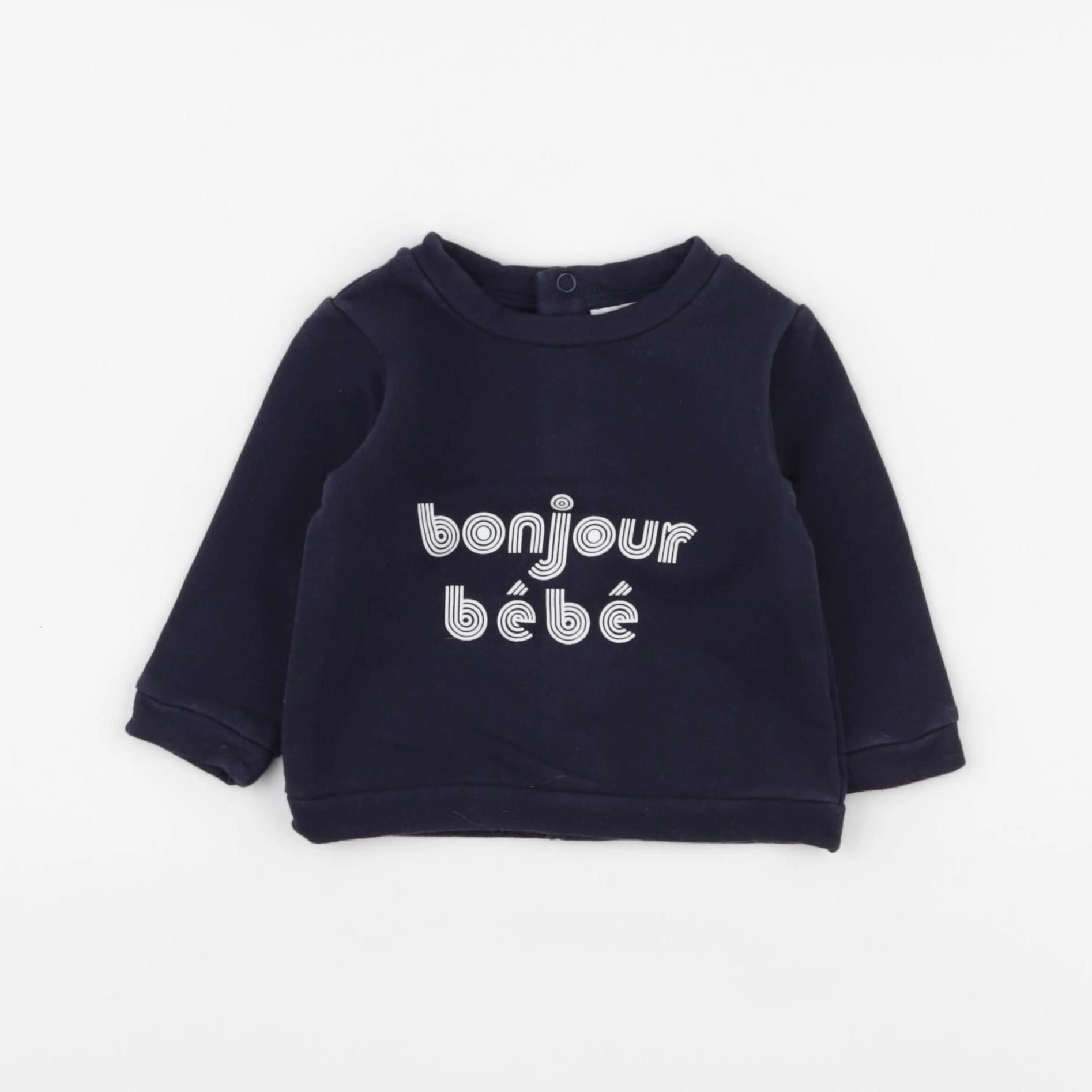 Jacadi - sweat bleu - 6 mois