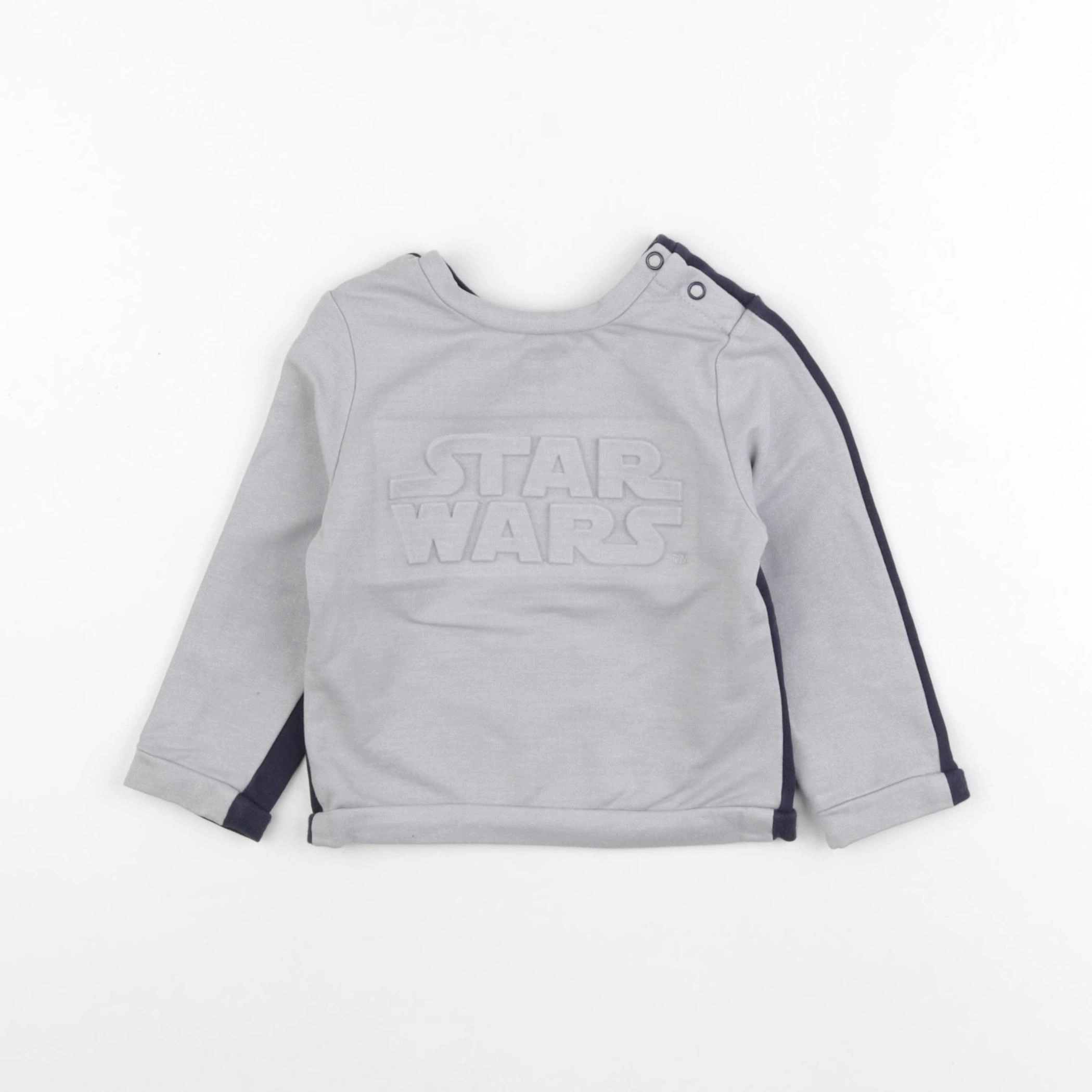 IKKS - sweat bleu - 2 ans