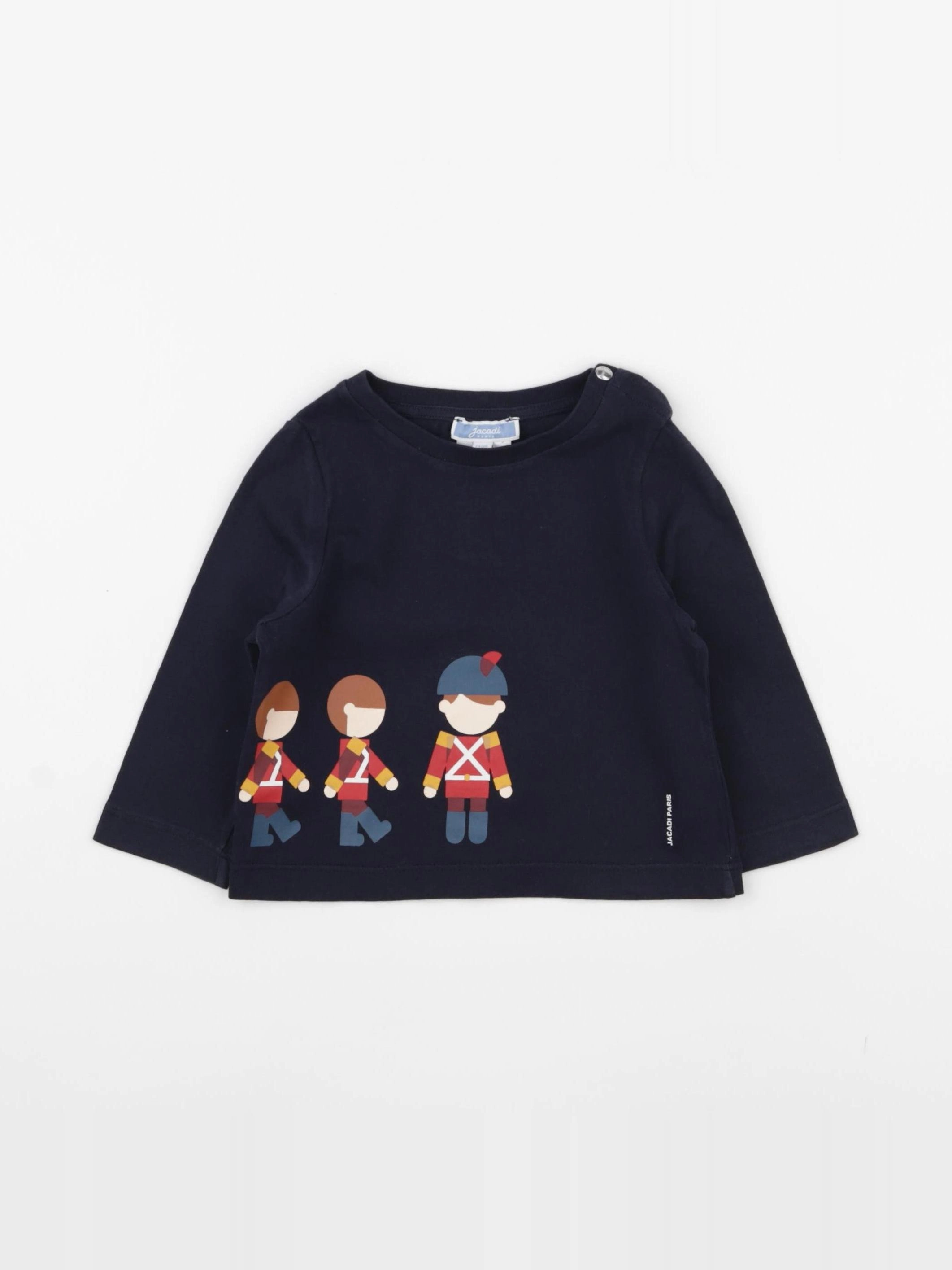Jacadi - tee-shirt imprimé au dos bleu - 12 mois