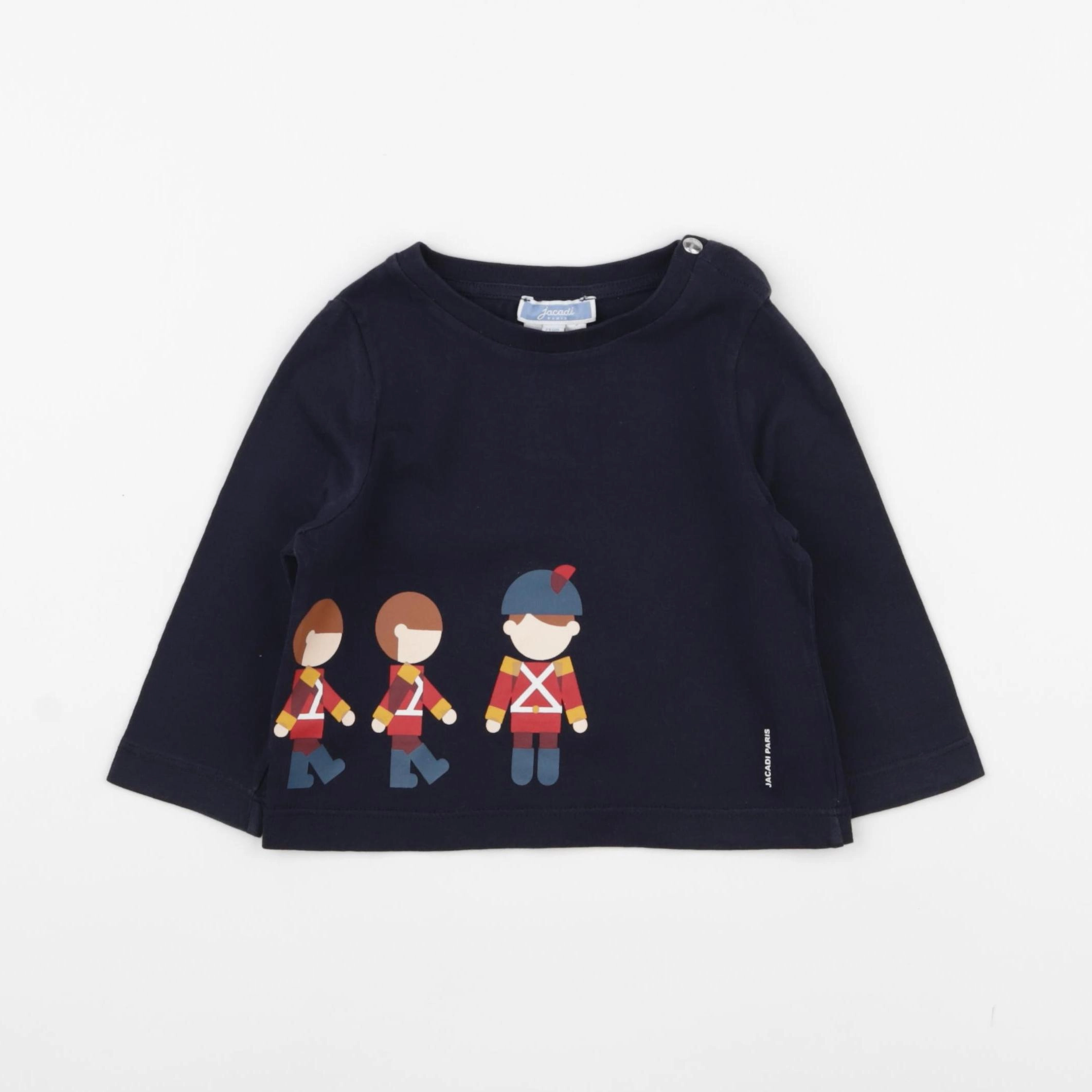 Jacadi - tee-shirt imprimé au dos bleu - 12 mois