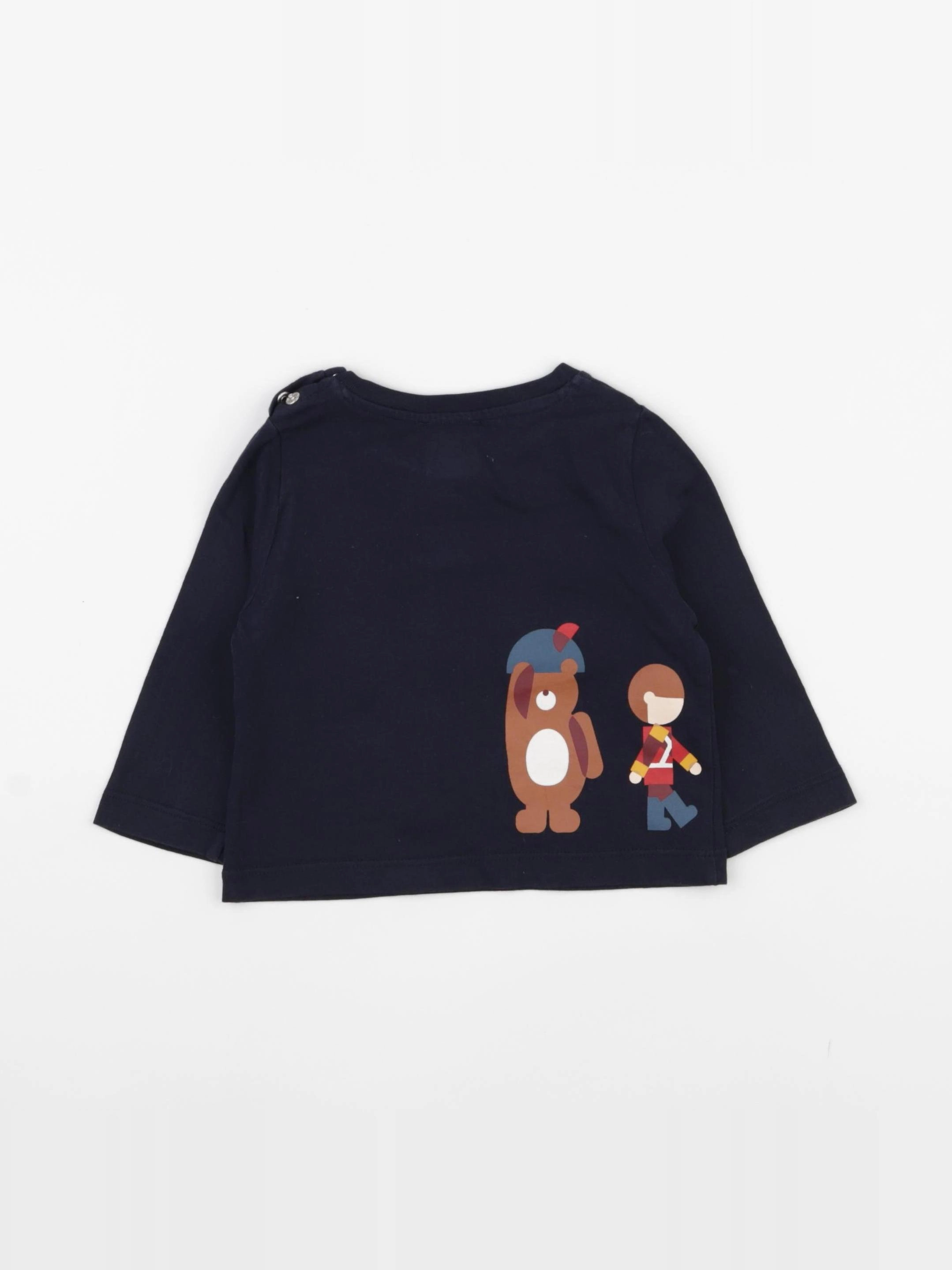 Jacadi - tee-shirt imprimé au dos bleu - 12 mois