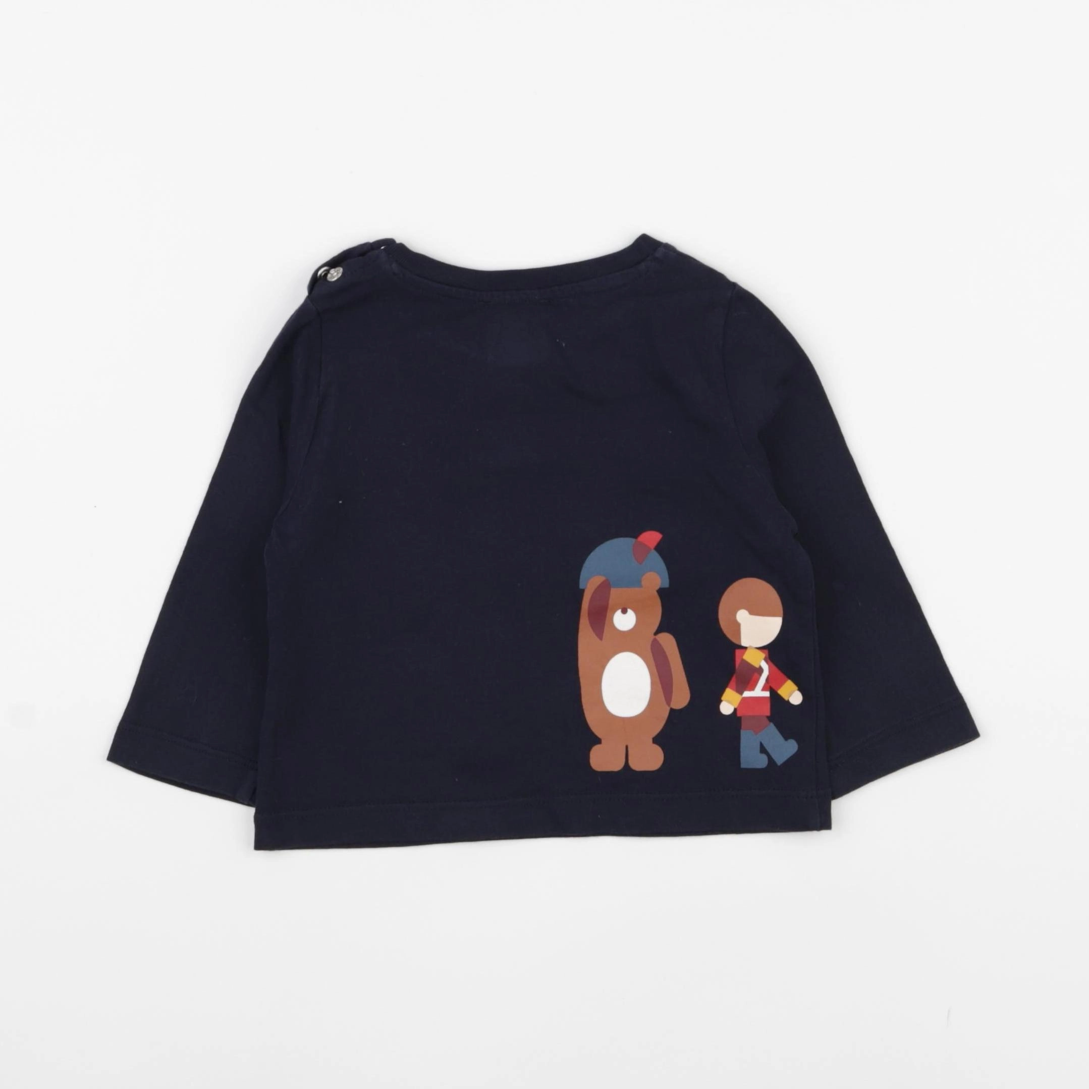 Jacadi - tee-shirt imprimé au dos bleu - 12 mois
