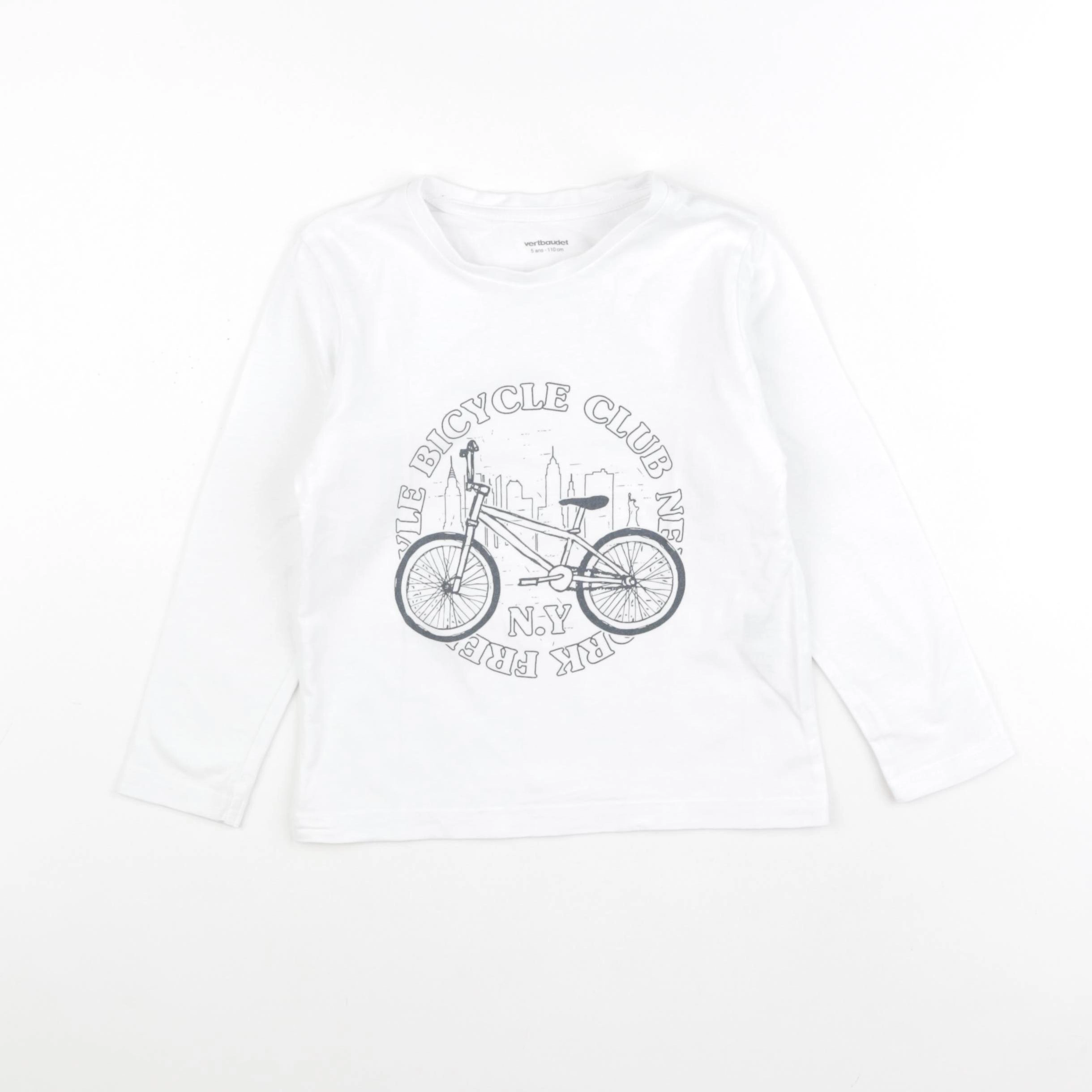 Vertbaudet - tee-shirt blanc - 5 ans