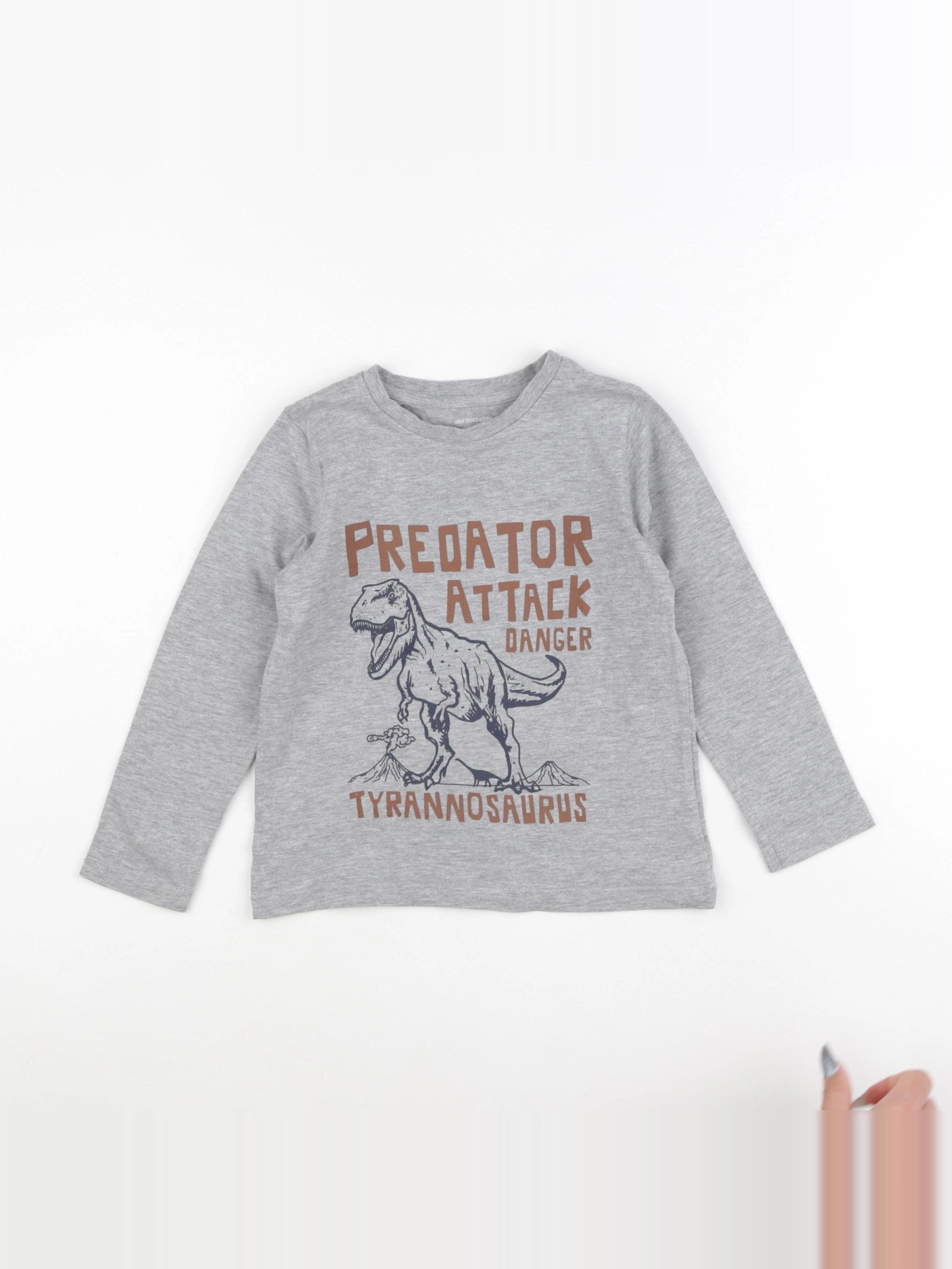 Vertbaudet - tee-shirt gris - 5 ans