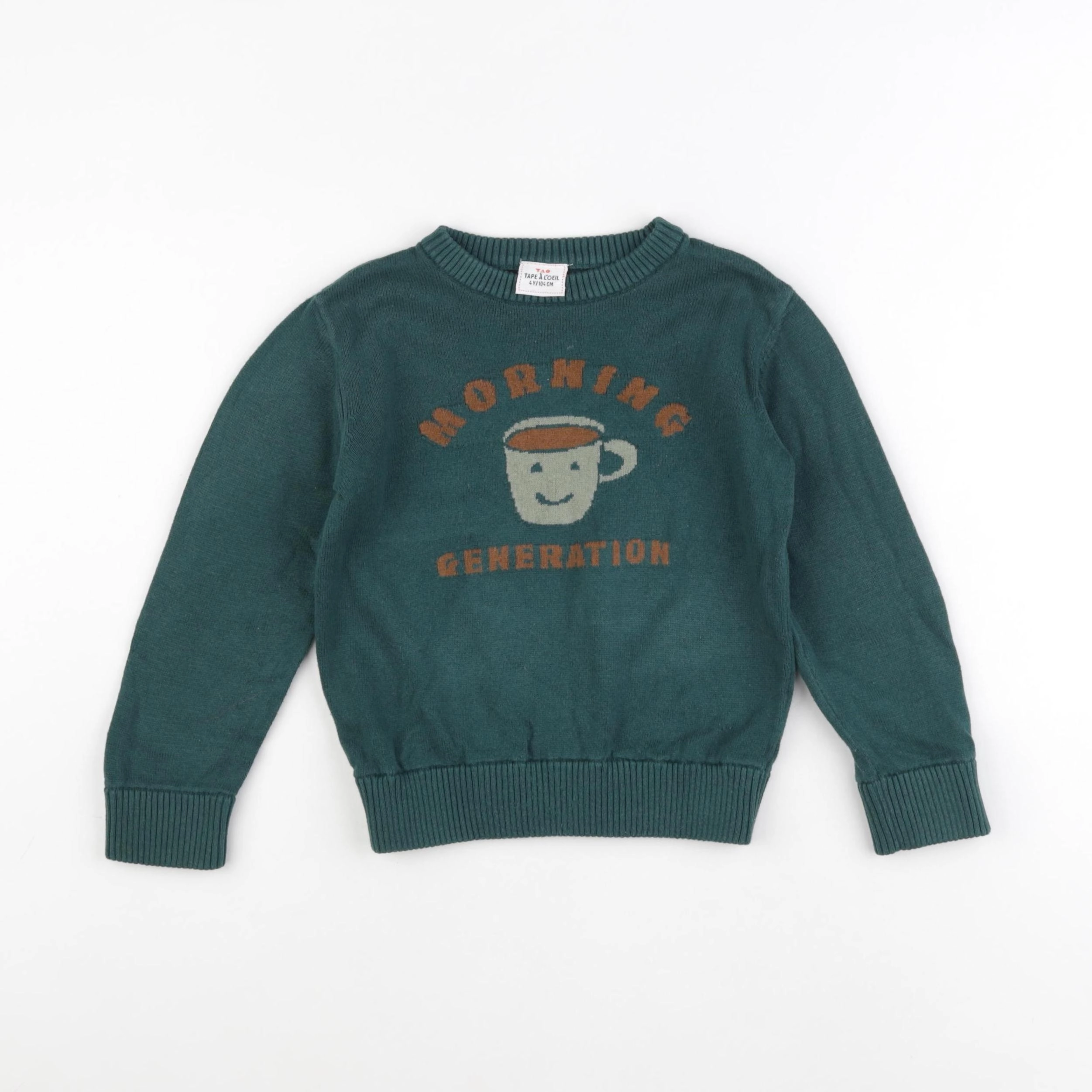 Tape à l'oeil - pull vert - 4 ans