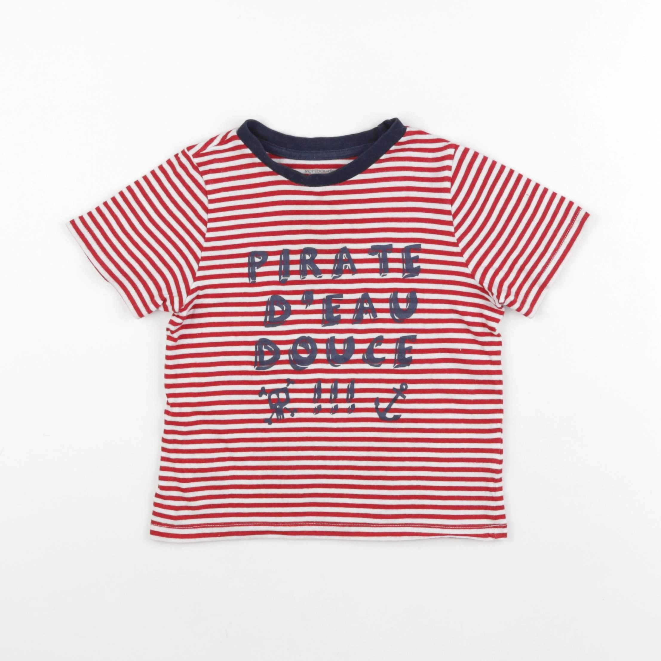 Vertbaudet - tee-shirt rouge - 8 ans