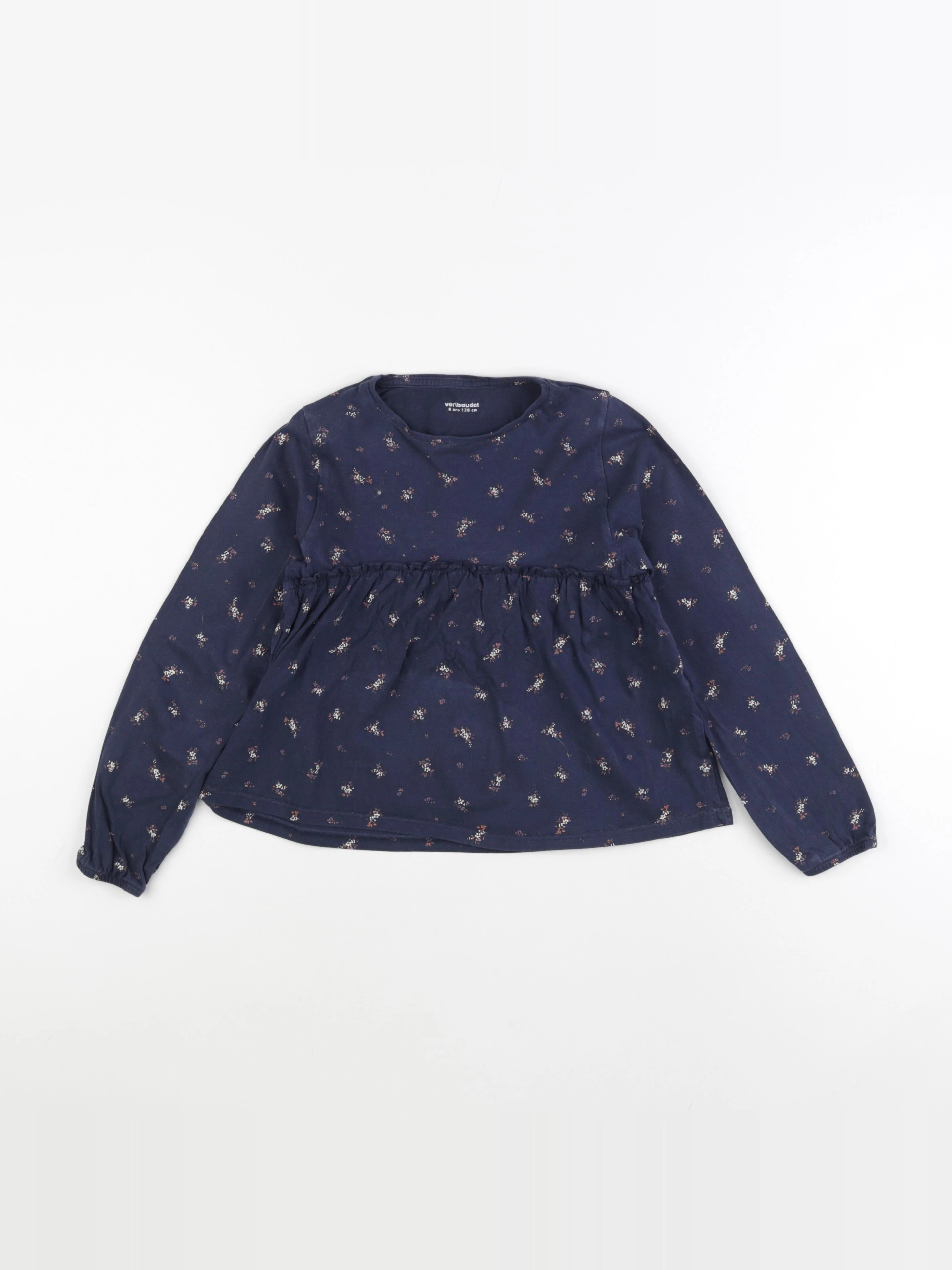 Vertbaudet - tee-shirt bleu - 8 ans