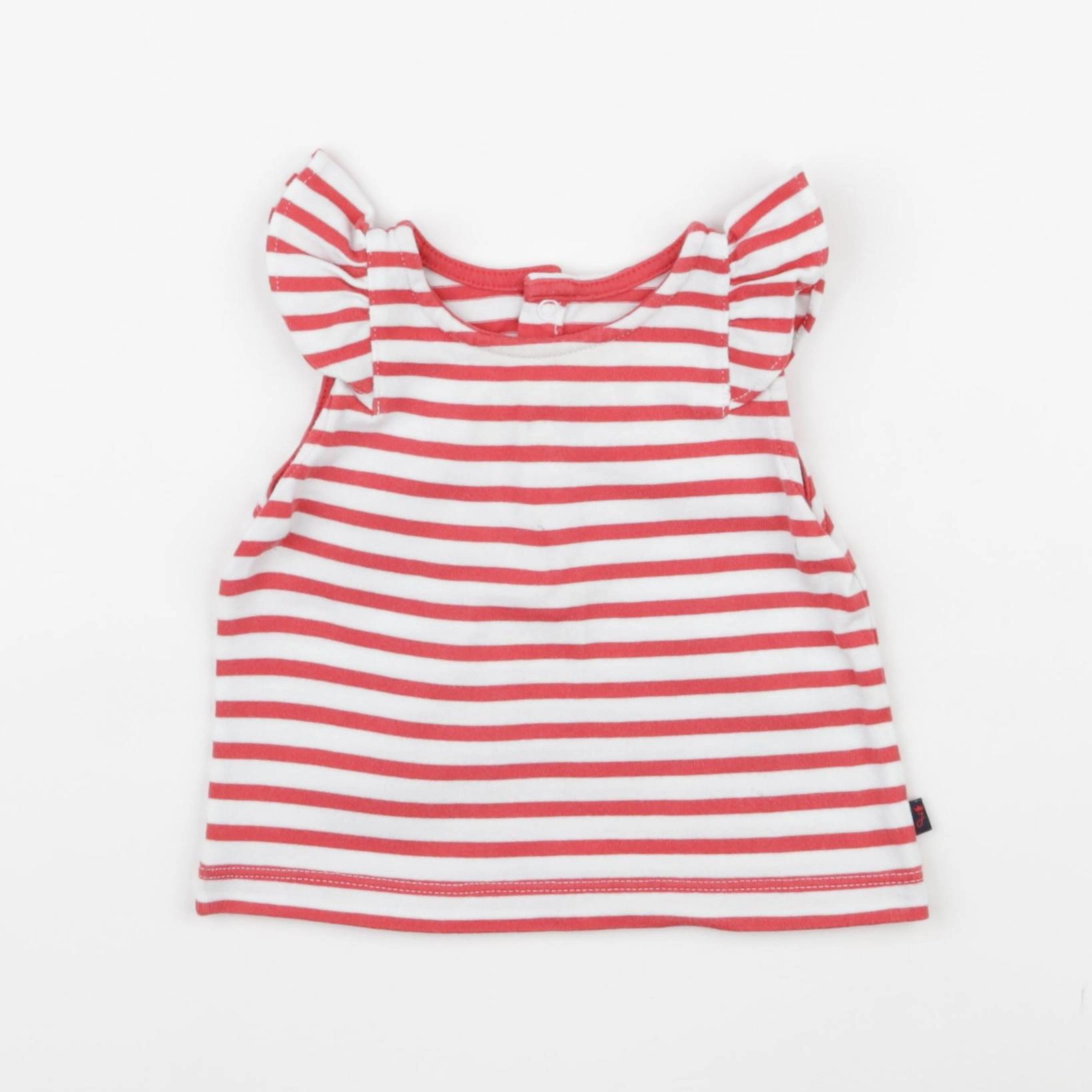 Jacadi - tee-shirt blanc, rouge - 6 mois