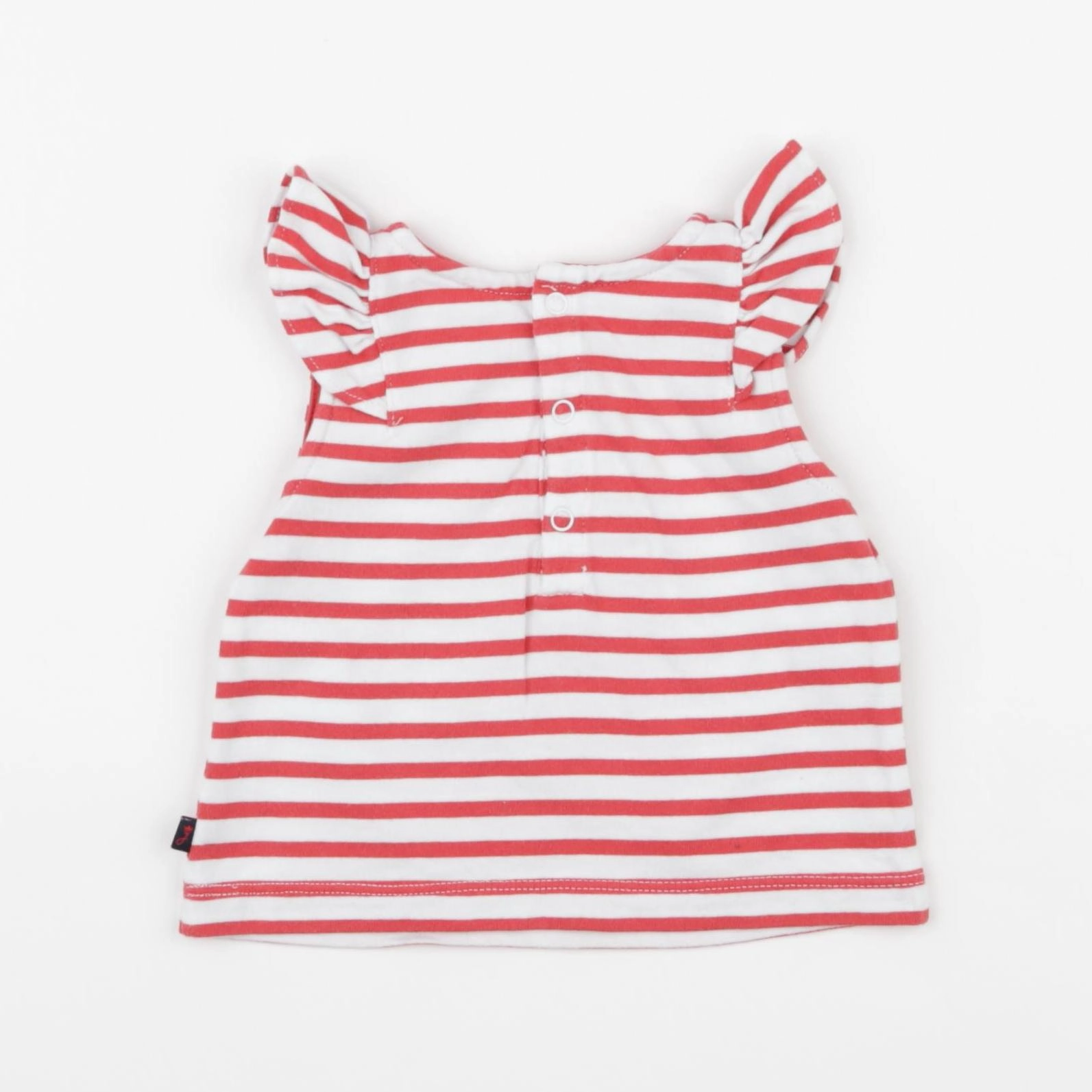 Jacadi - tee-shirt blanc, rouge - 6 mois