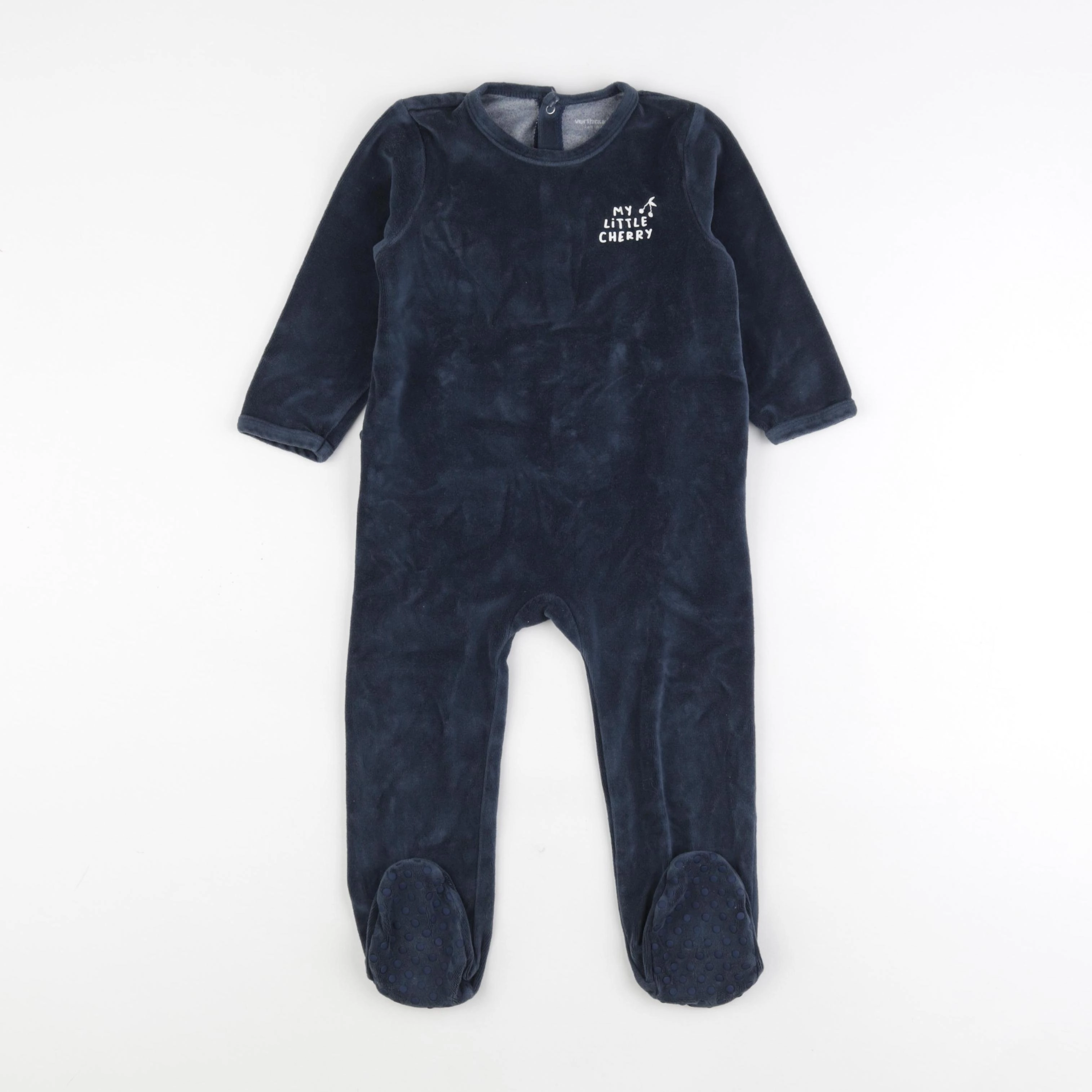 Vertbaudet - pyjama velours bleu - 2 ans
