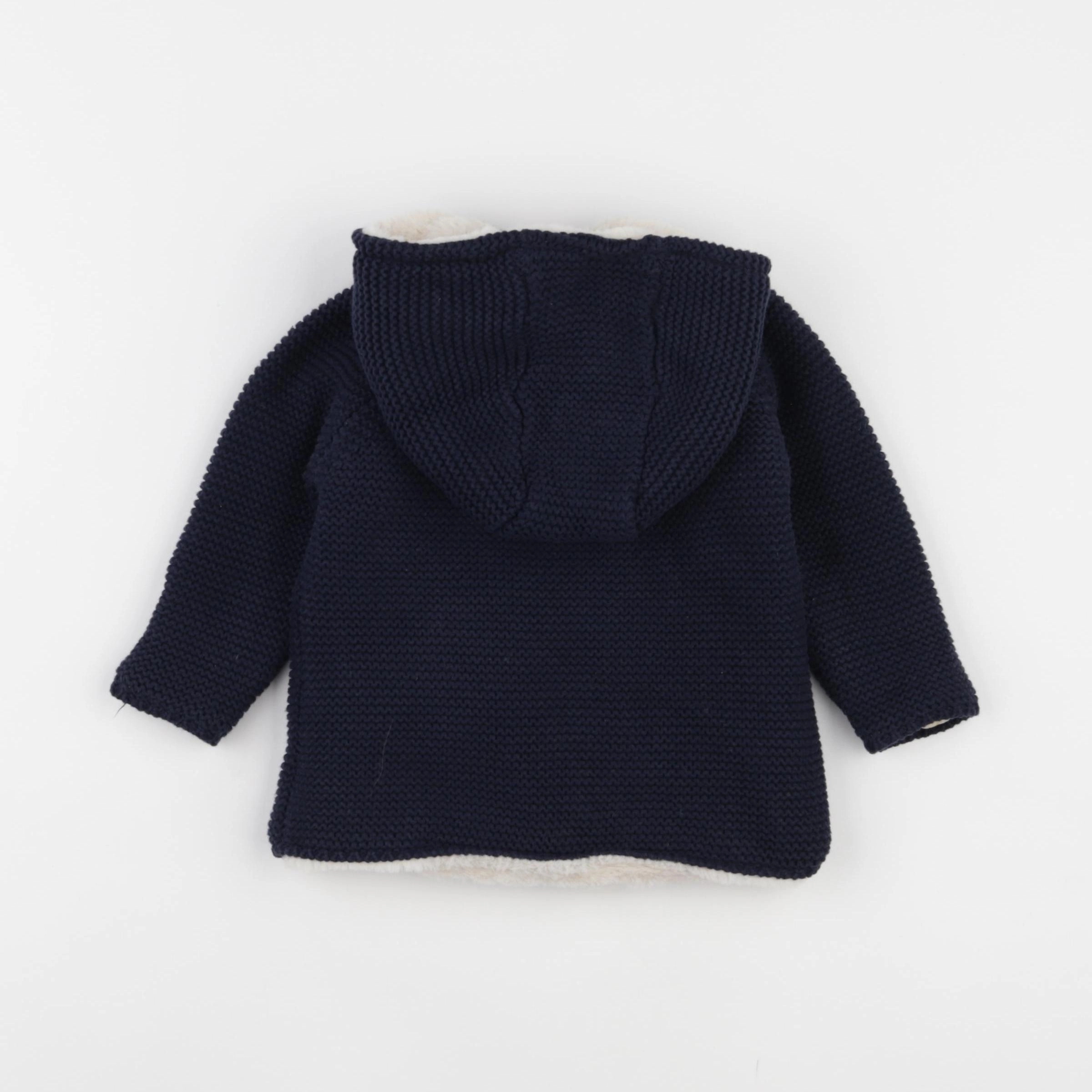 Vertbaudet - veste doublé bleu - 12 mois