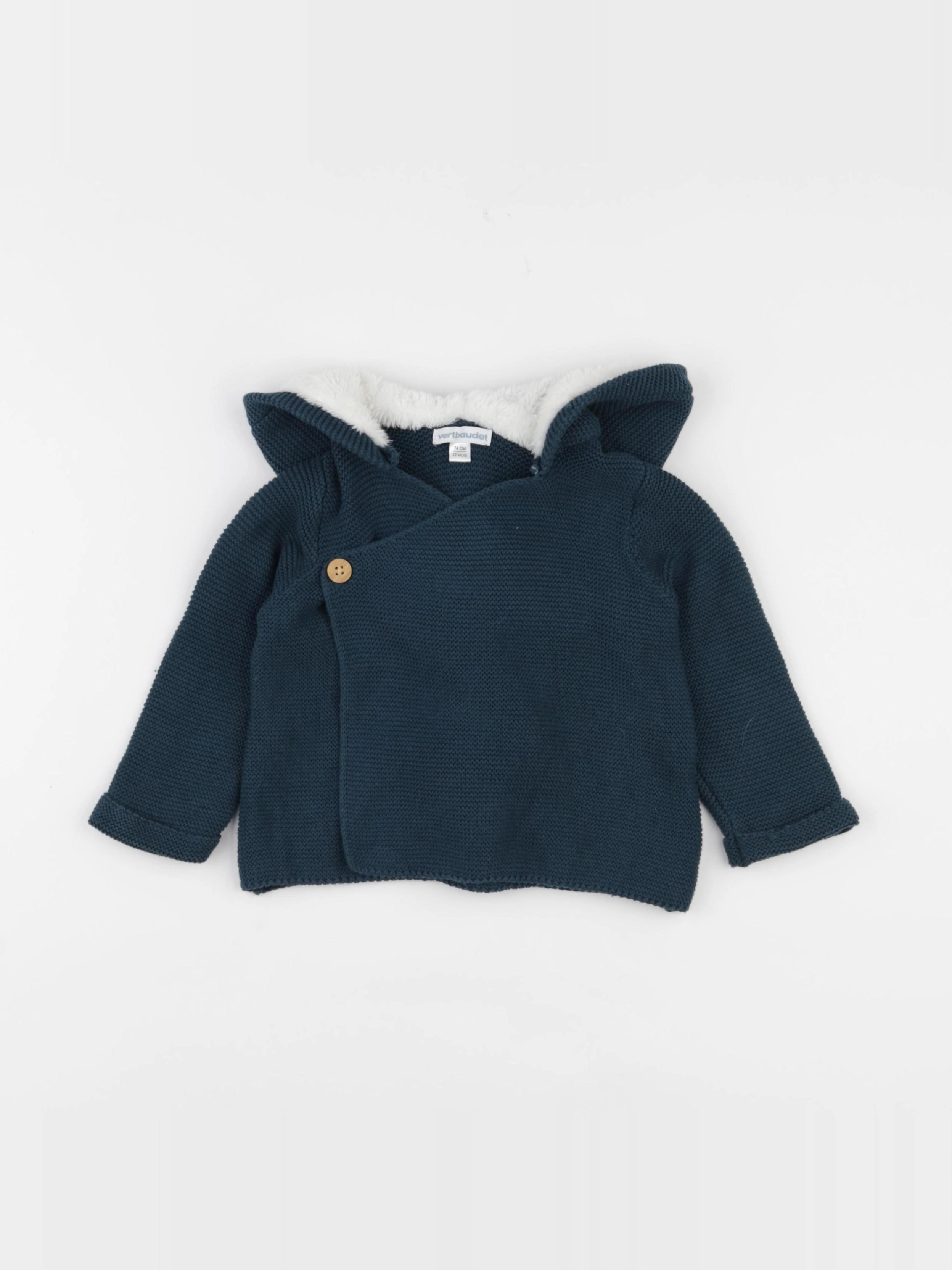 Vertbaudet - veste bleu - 12 mois