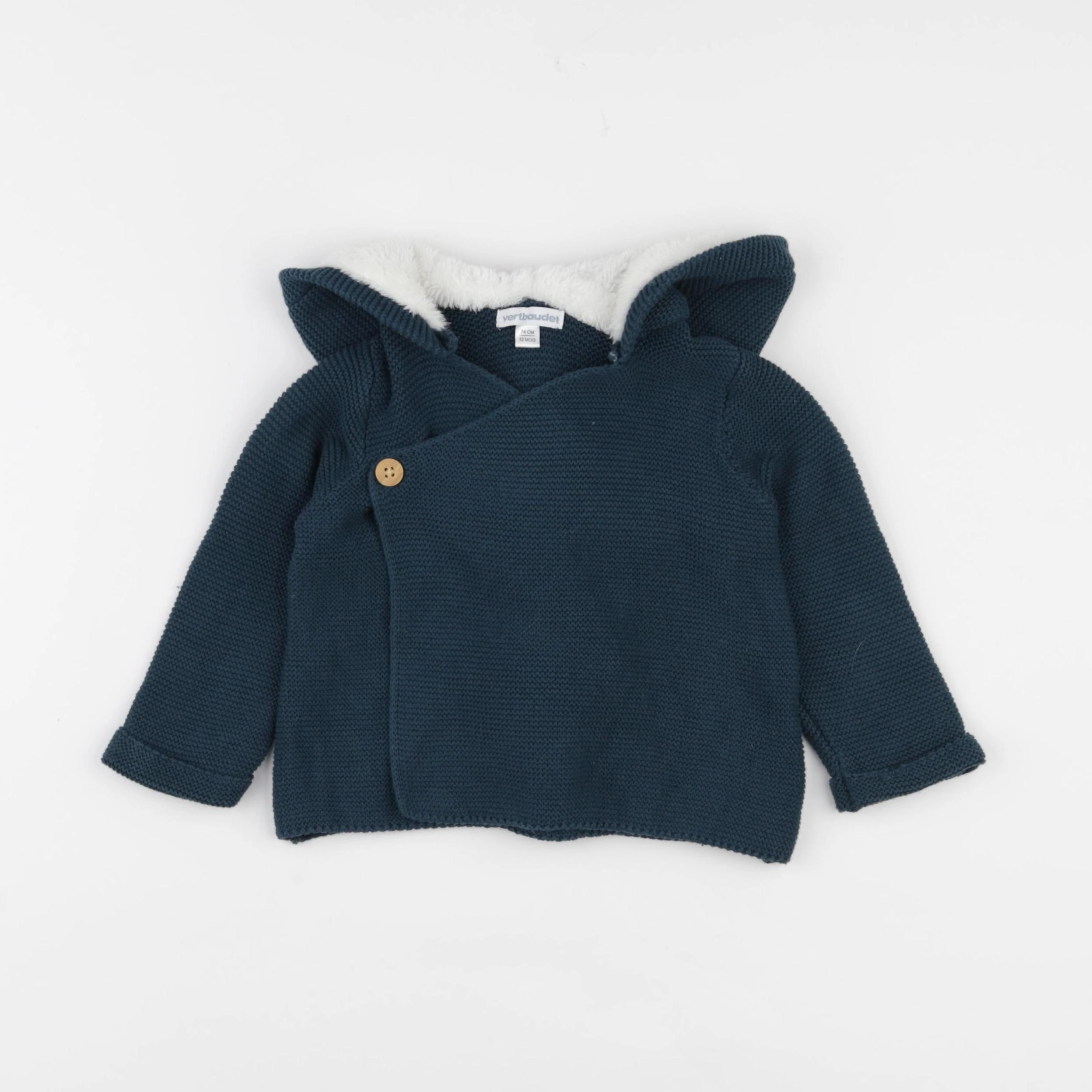 Vertbaudet - veste bleu - 12 mois