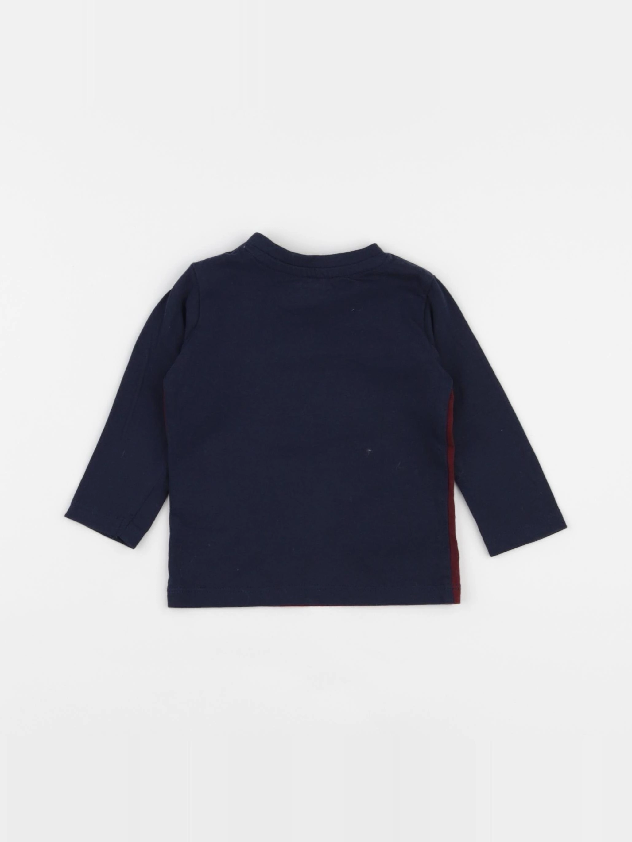 Vertbaudet - tee-shirt bleu, rouge - 6 mois