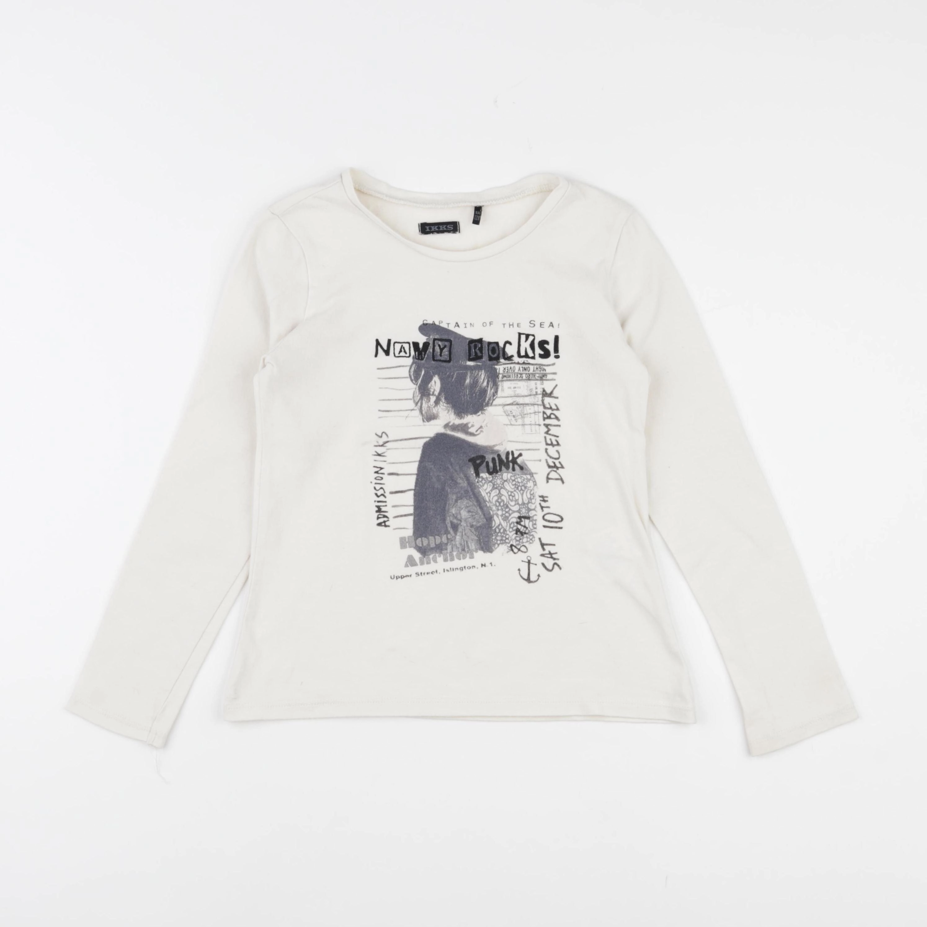 IKKS - tee-shirt blanc - 8 ans