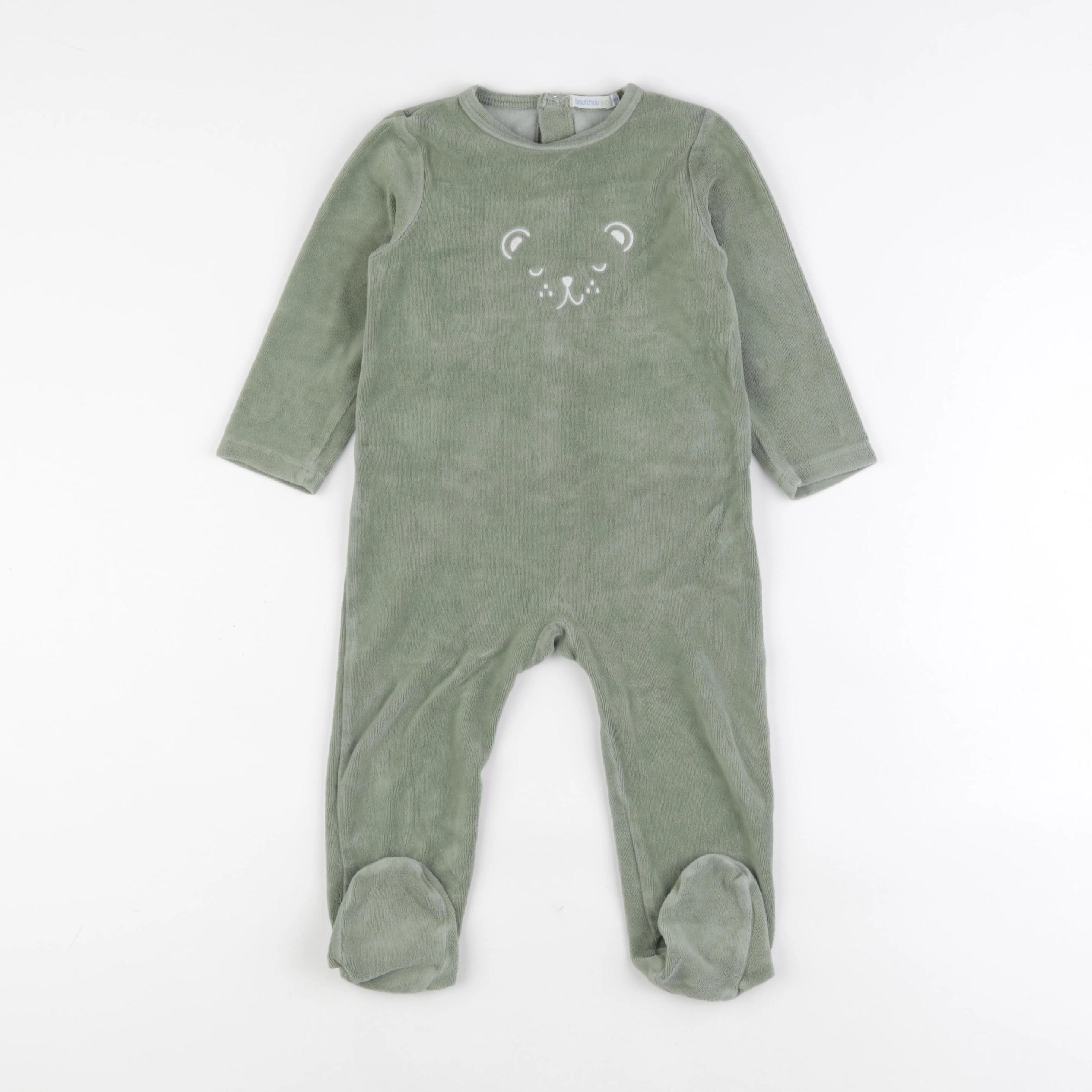 Boutchou - pyjama velours vert - 18 mois