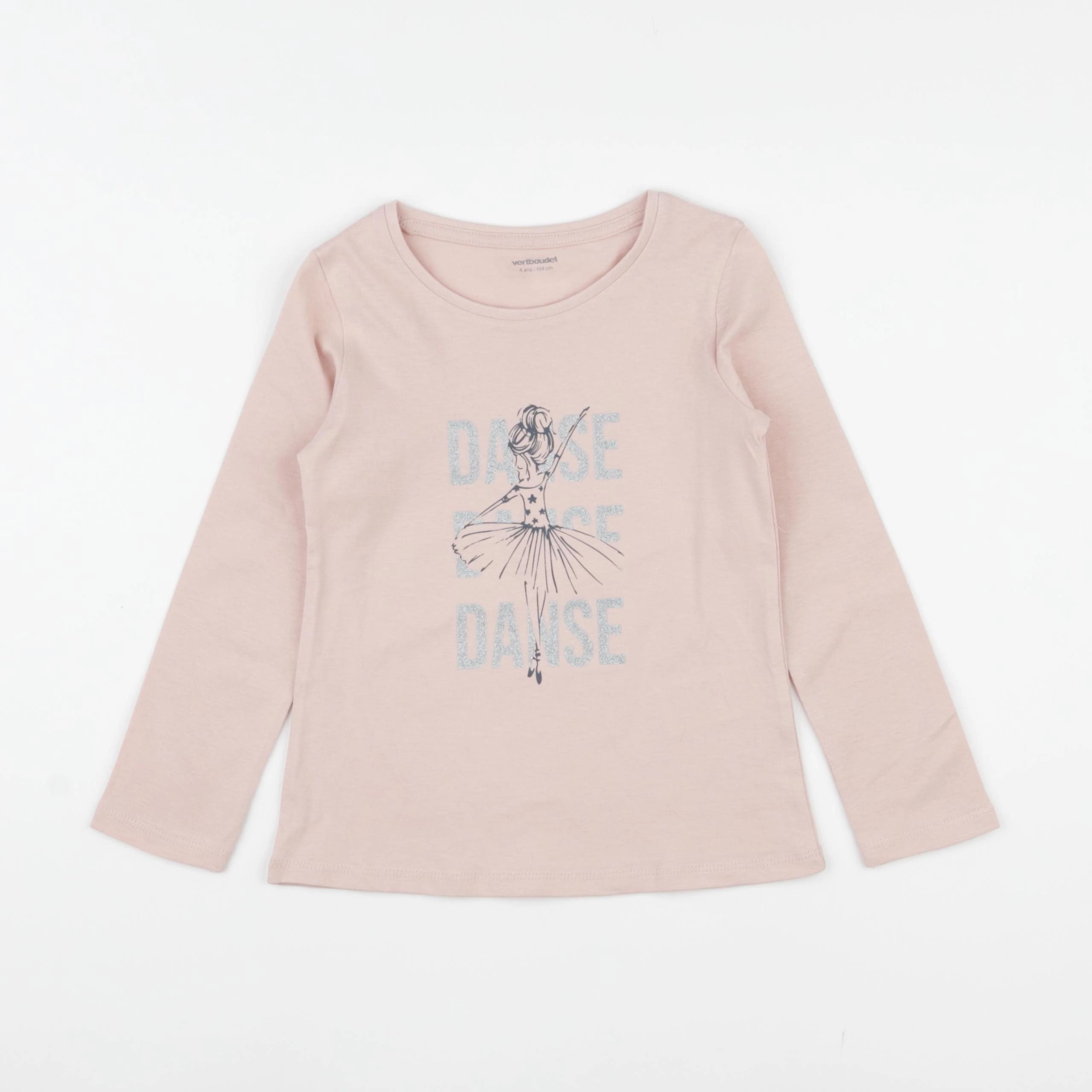 Vertbaudet - tee-shirt rose - 4 ans