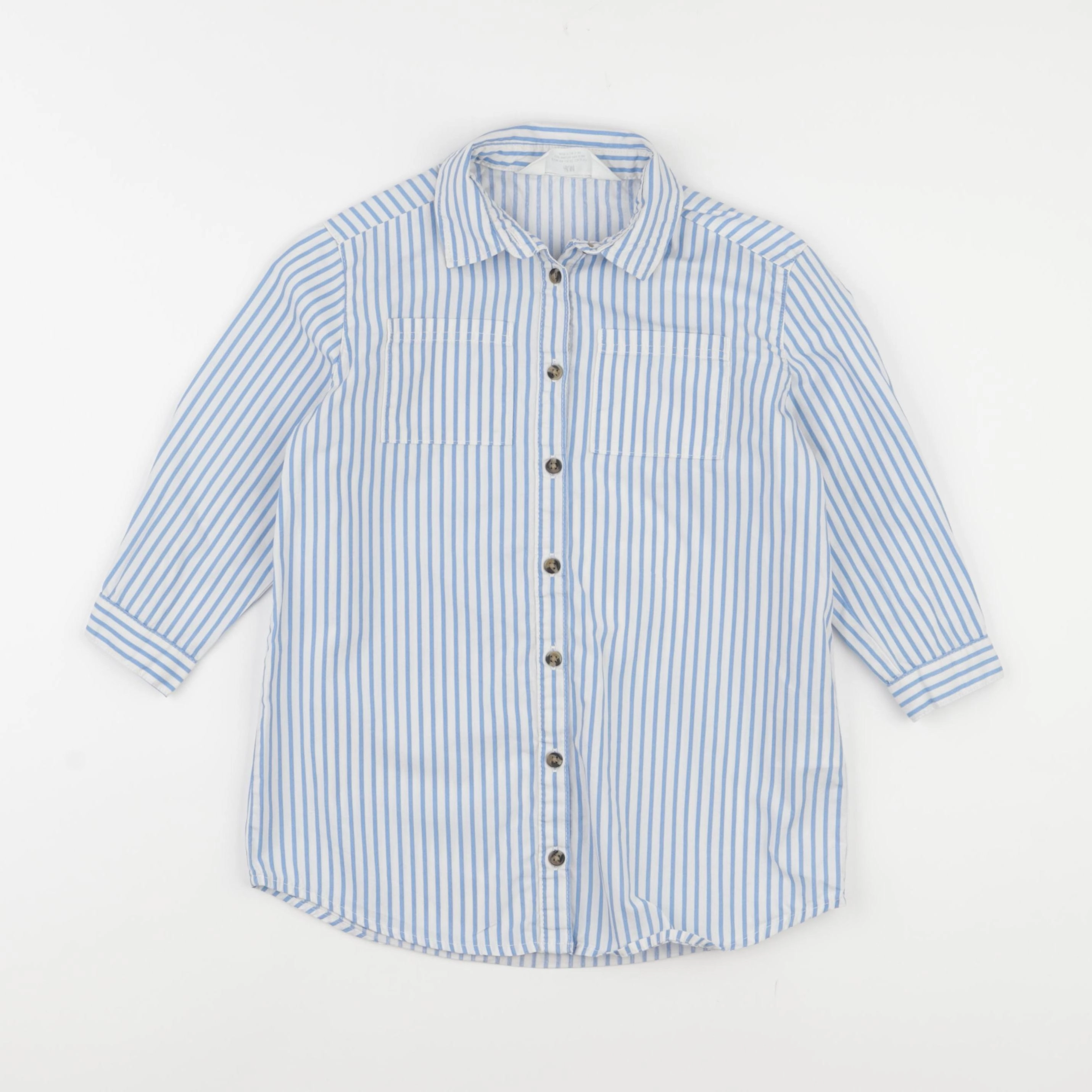 H&M - robe bleu, blanc - 2/3 ans