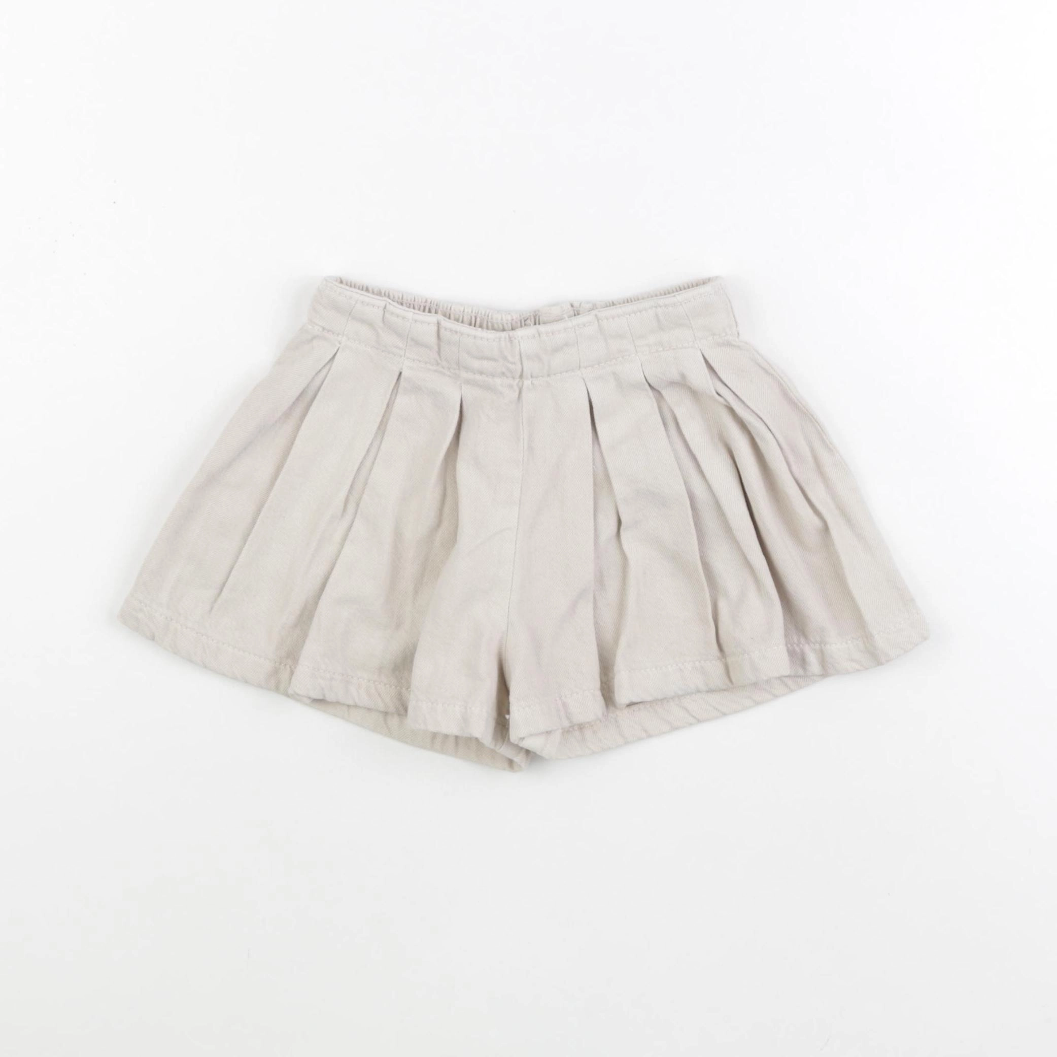 Zara - jupe short beige - 2/3 ans
