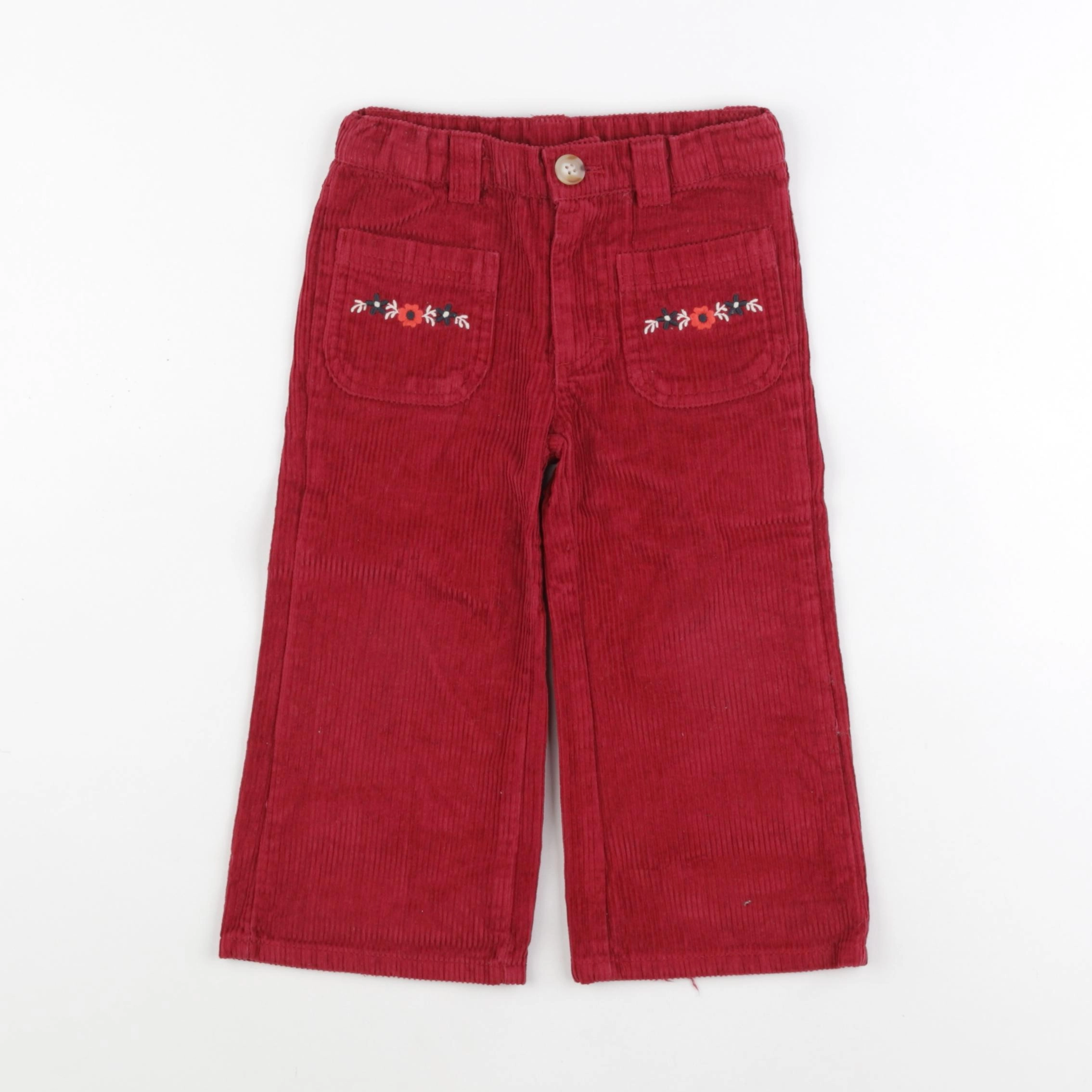 Monoprix - pantalon rouge - 3 ans