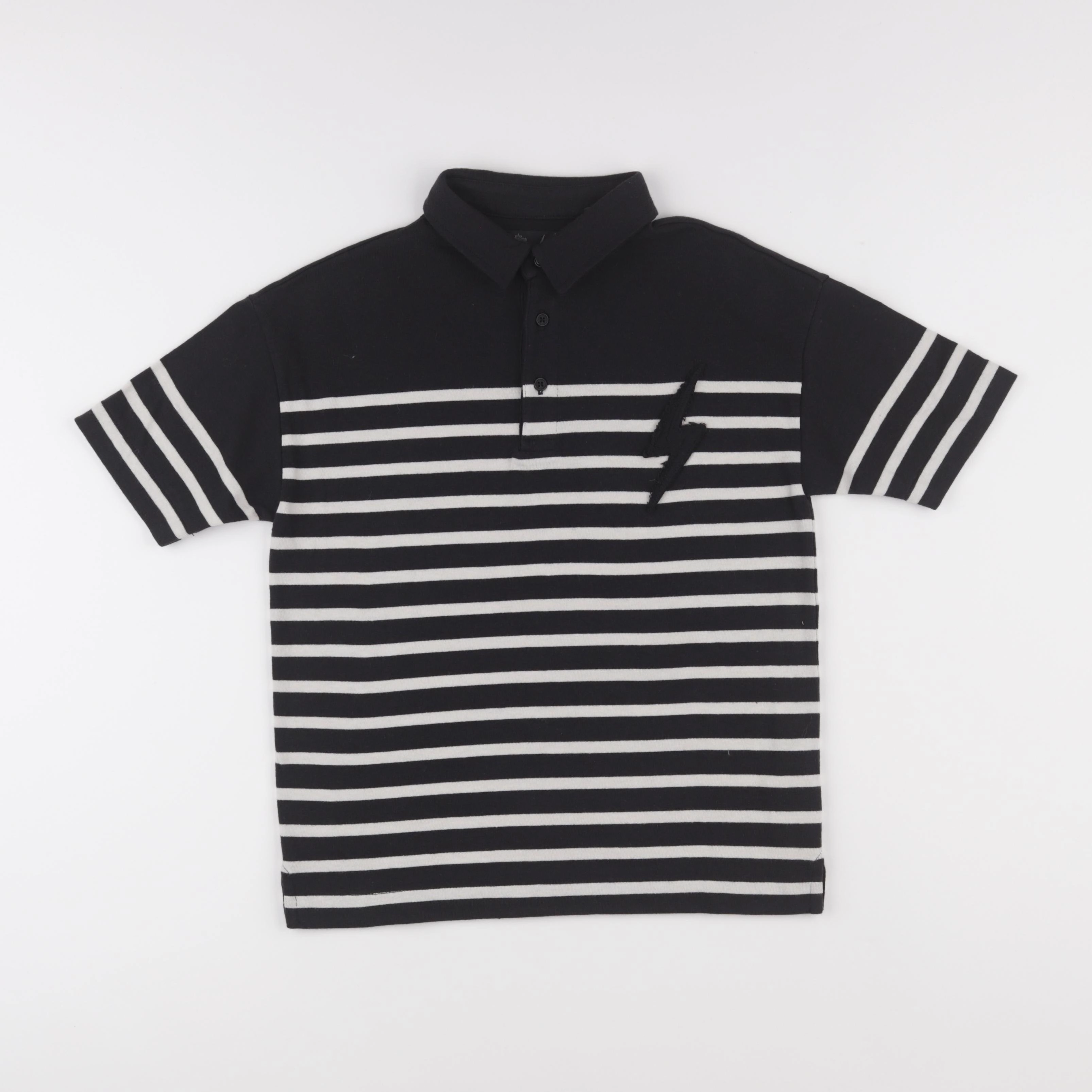 IKKS - polo bleu, blanc - 8 ans