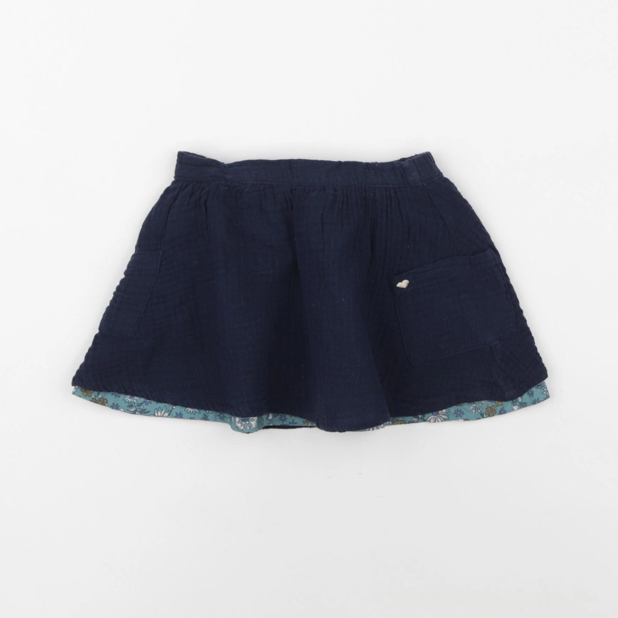 Vertbaudet - jupe bleu - 2 ans