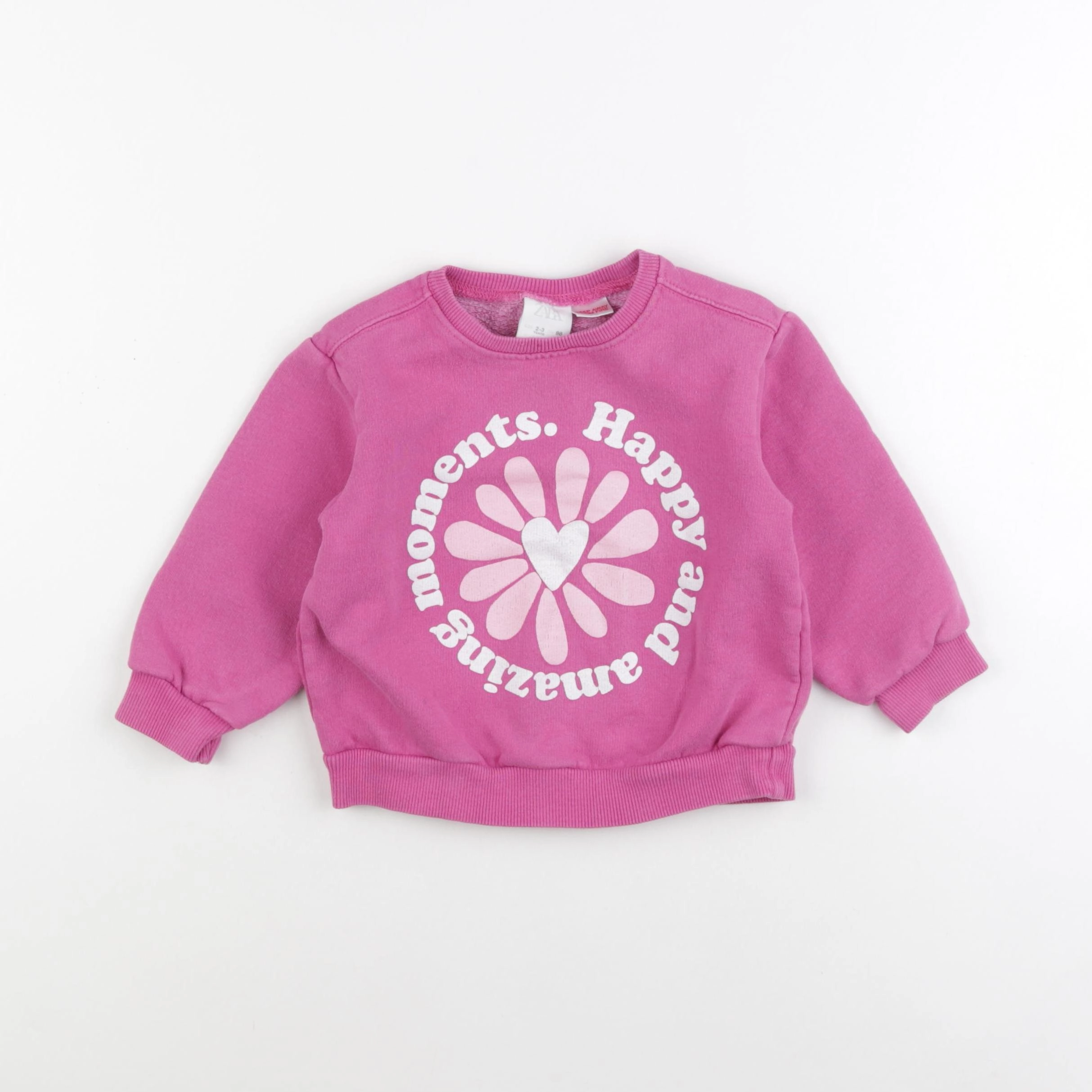 Zara - sweat rose - 2/3 ans